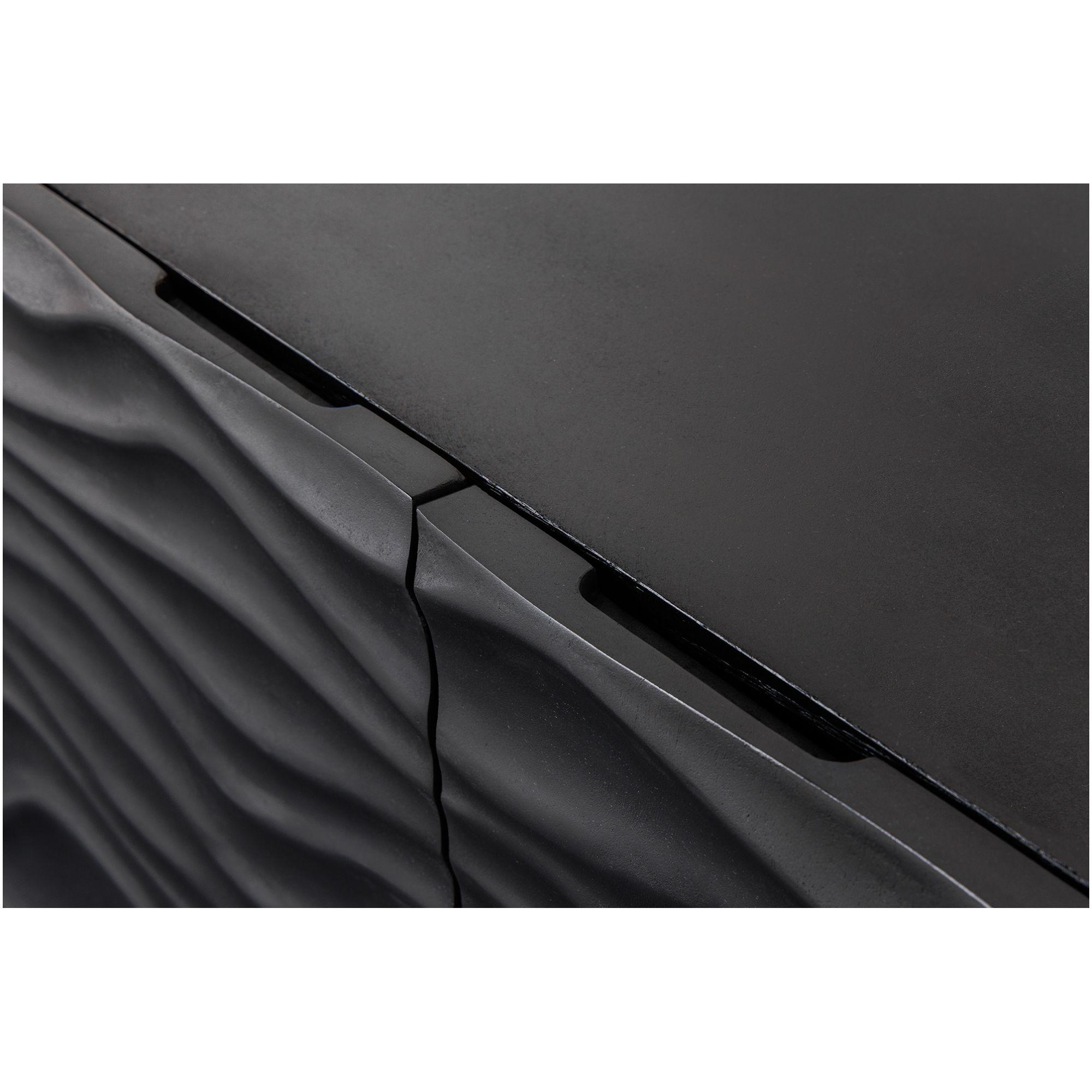 Highboard Hochkommode Wave Mangoholz schwarz 100x120