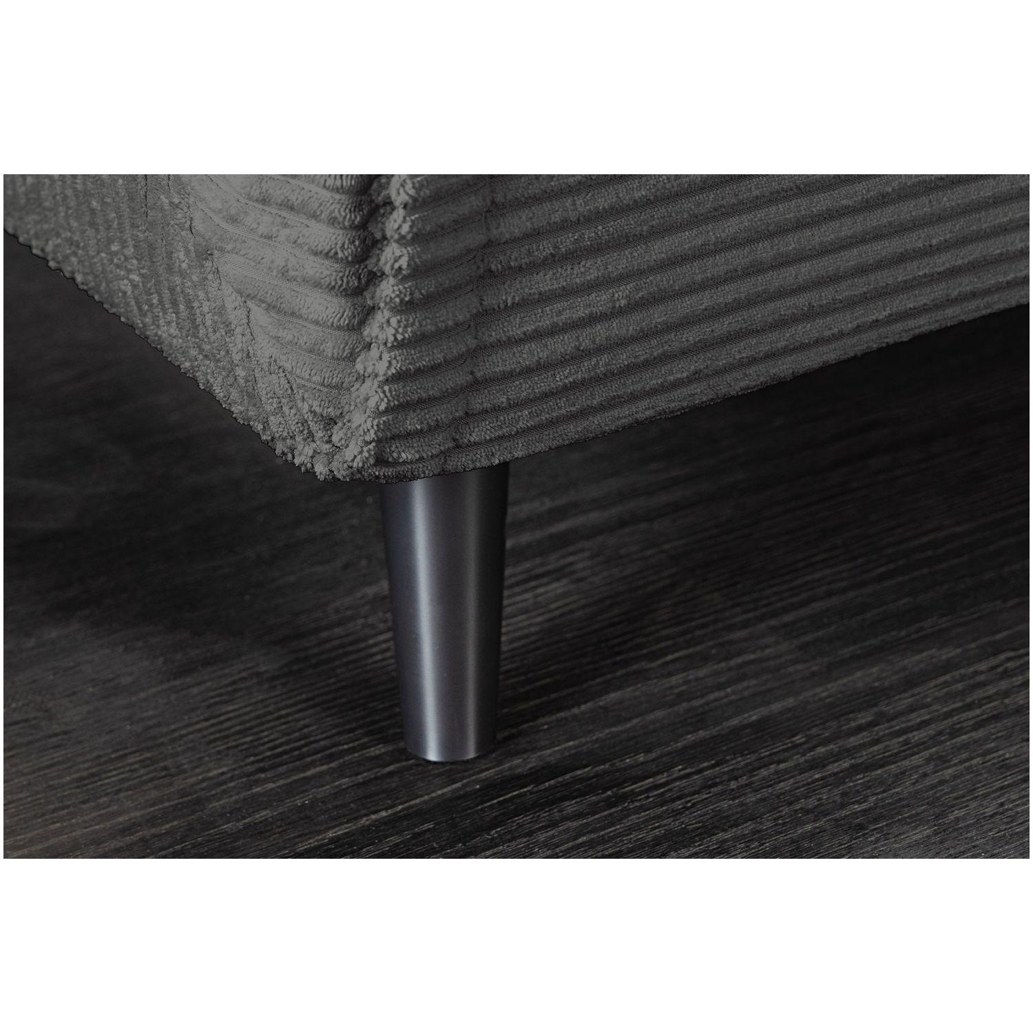 Bettsofa Copenhagen Cord Stoff grau 140