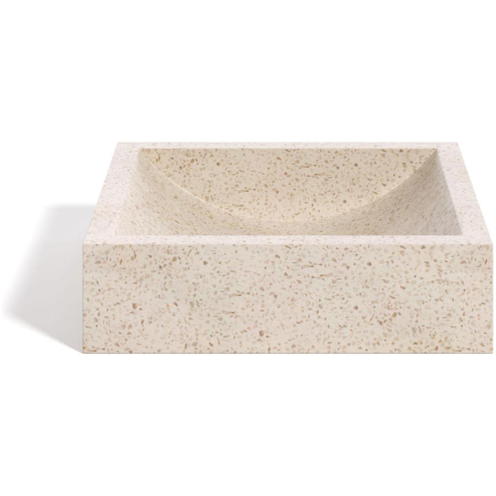 Aufsatzwaschtisch Delina Terrazzo weiss 40x45