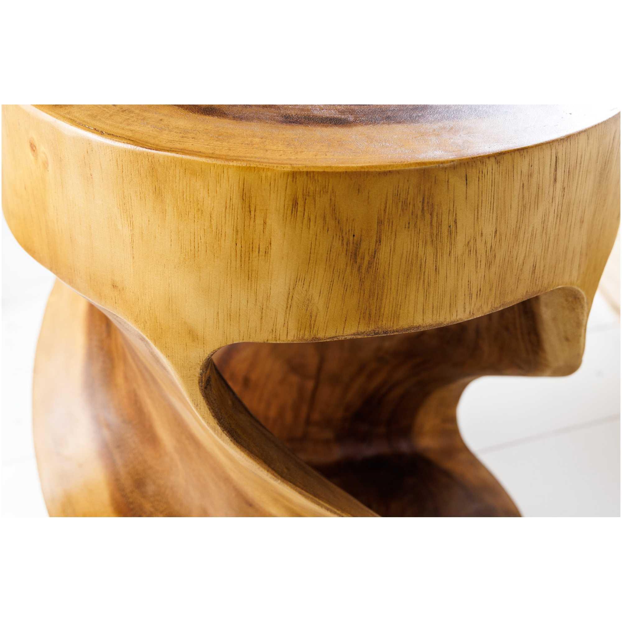 Beistelltisch Holzhocker Twisted Suarholz Unikat