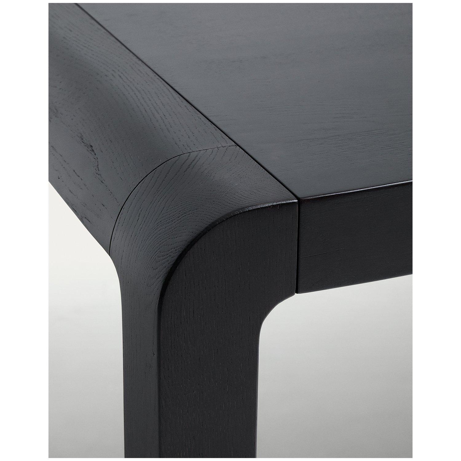Esstisch Ausziehtisch Erisia aus massivem Eichenholz mit ebonisiertem schwarz Finish FSC 100% - Grösse: 180-230x90