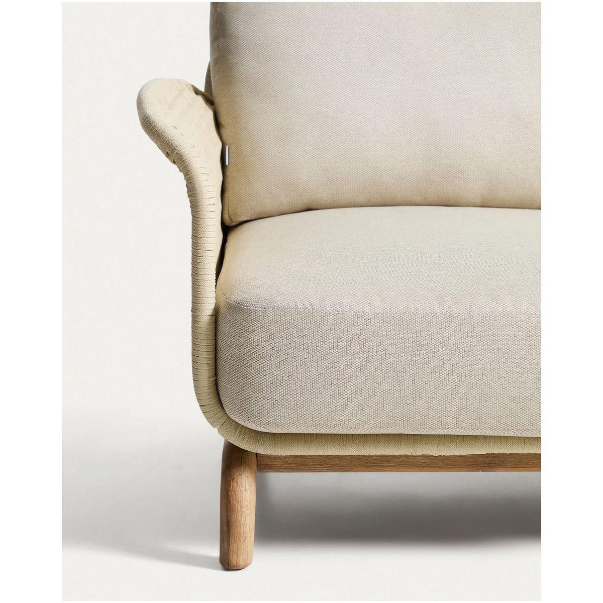 Gartensofa 2-Sitzer Alipa Akazienholz massiv Seil ecru 165