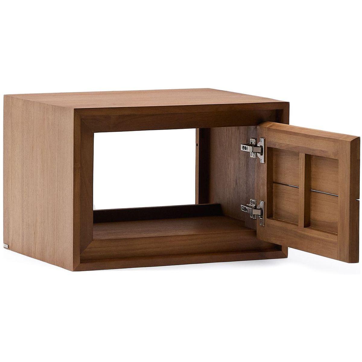 Badezimmermöbel Kenta aus massivem Teakholz mit Nussbaum Finish 60x45
