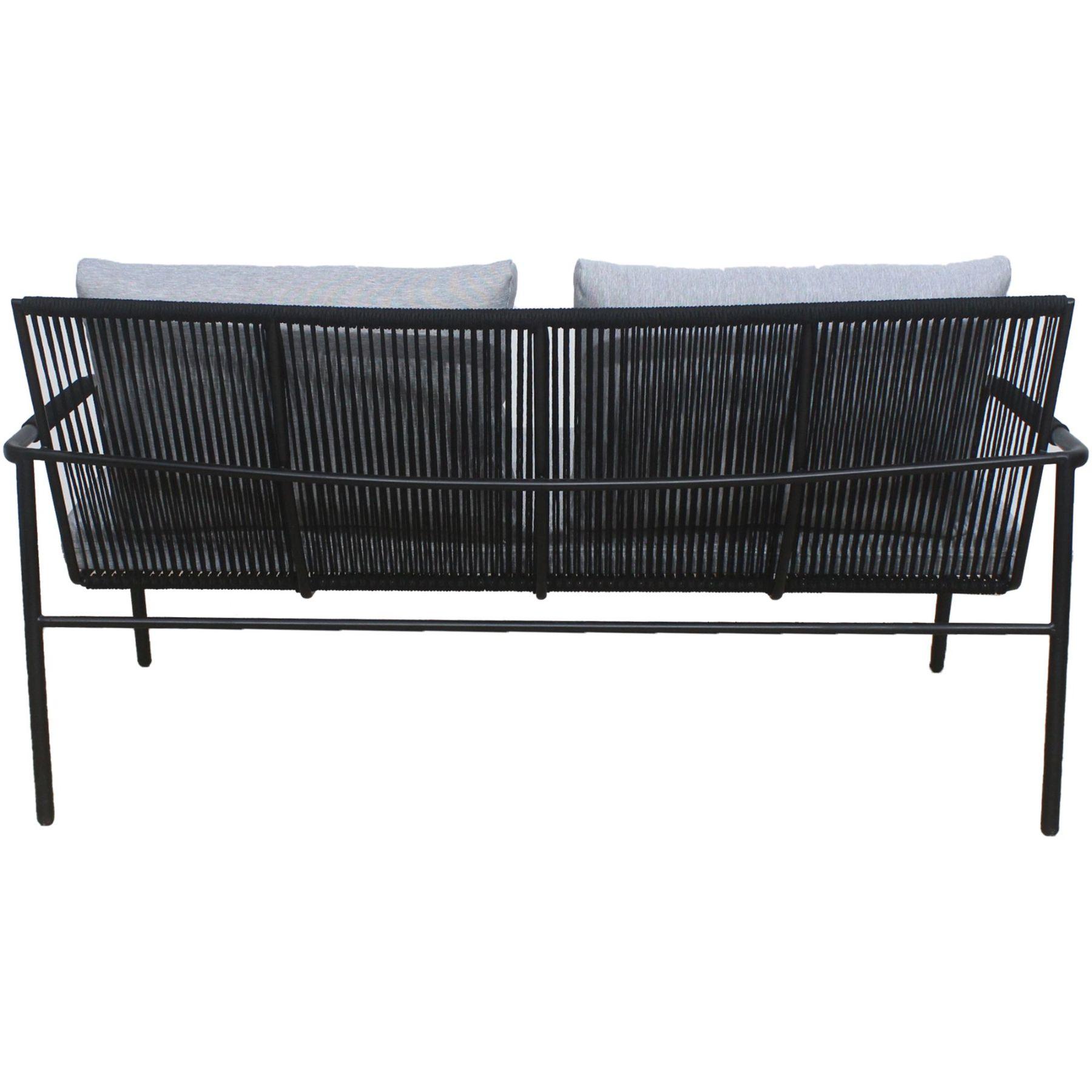 Garten Loungesofa Taya Metall schwarz 152