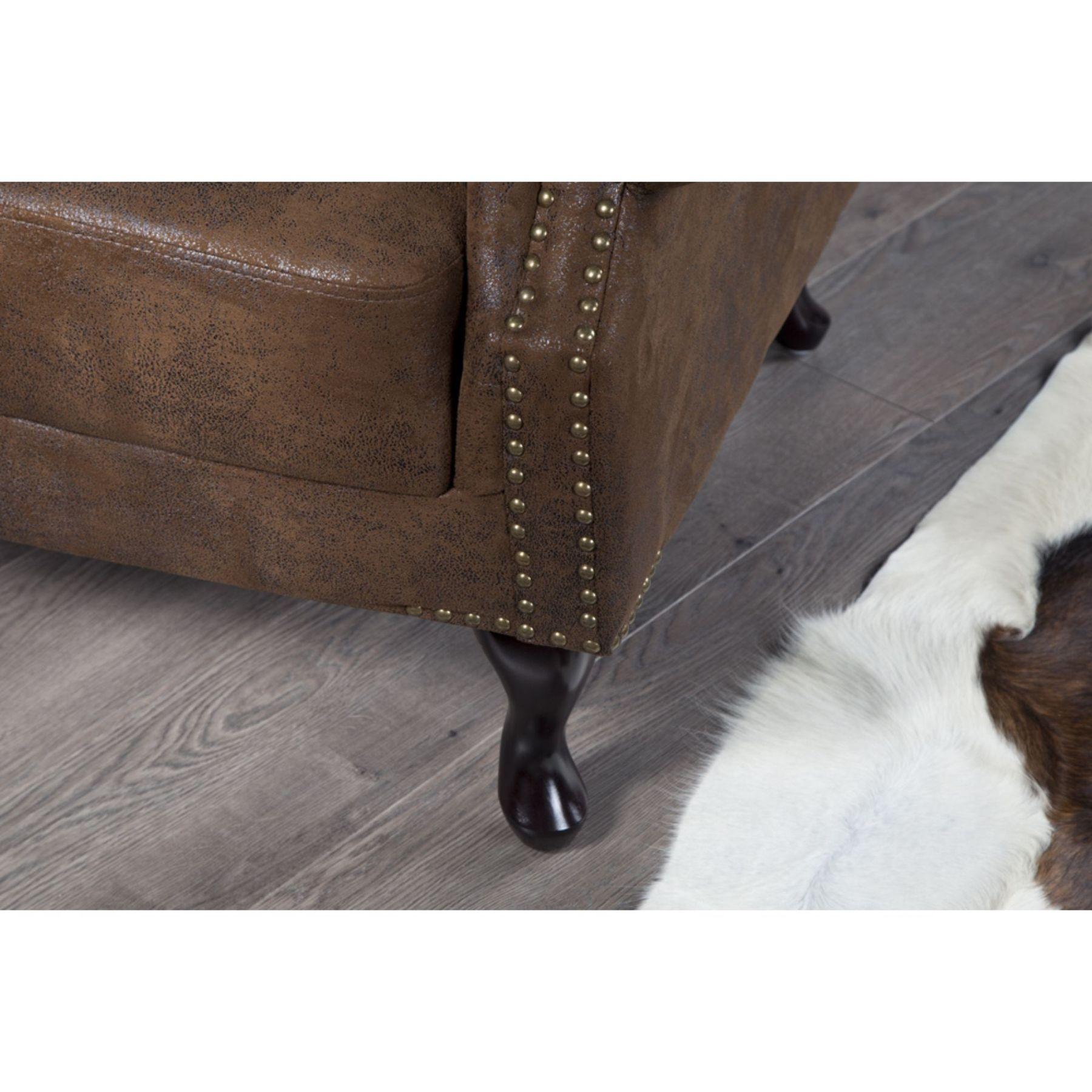 Chesterfield Ohrensessel braun Vintage Braun
