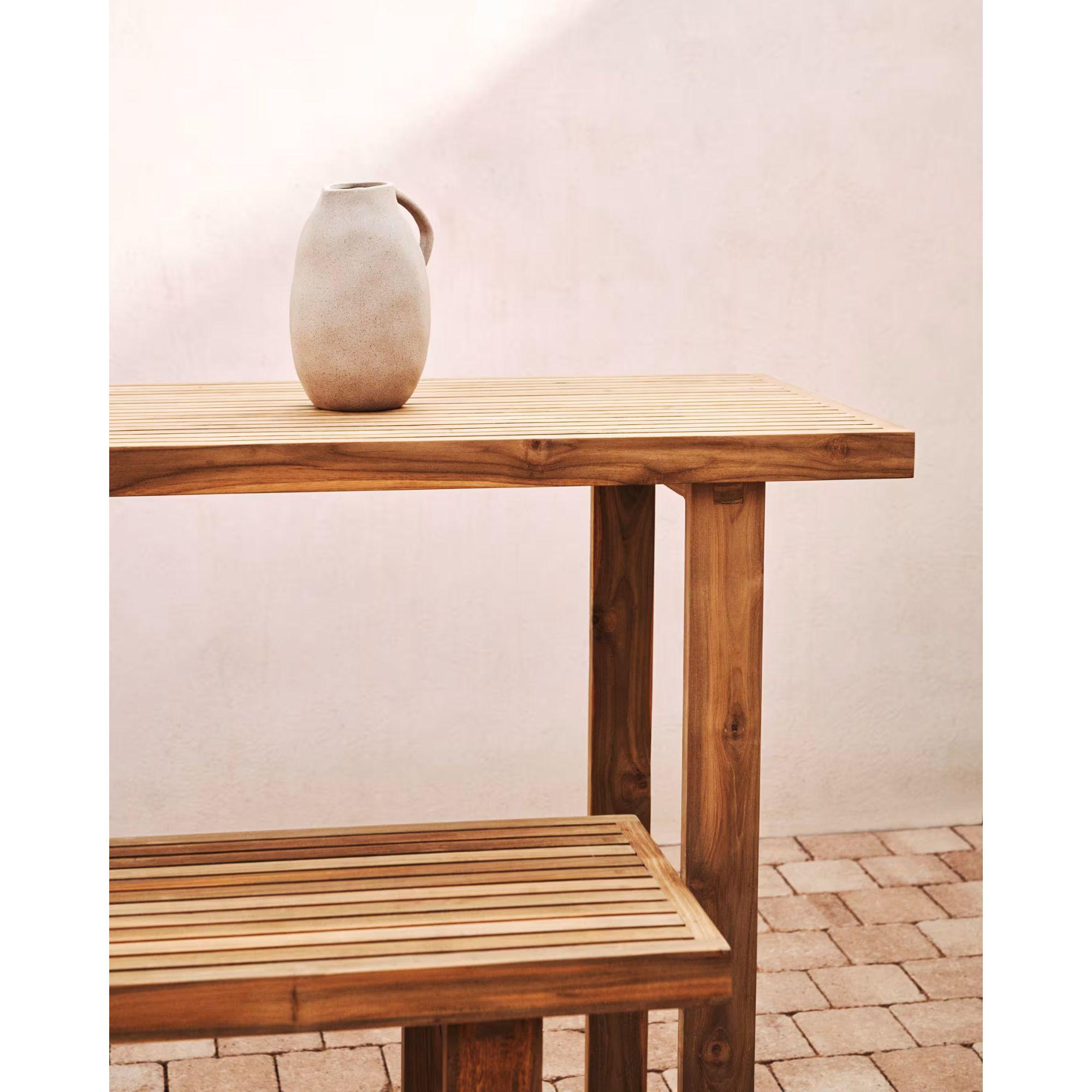 Garten Stehtisch Candell recyceltes Teakholz massiv 140x70
