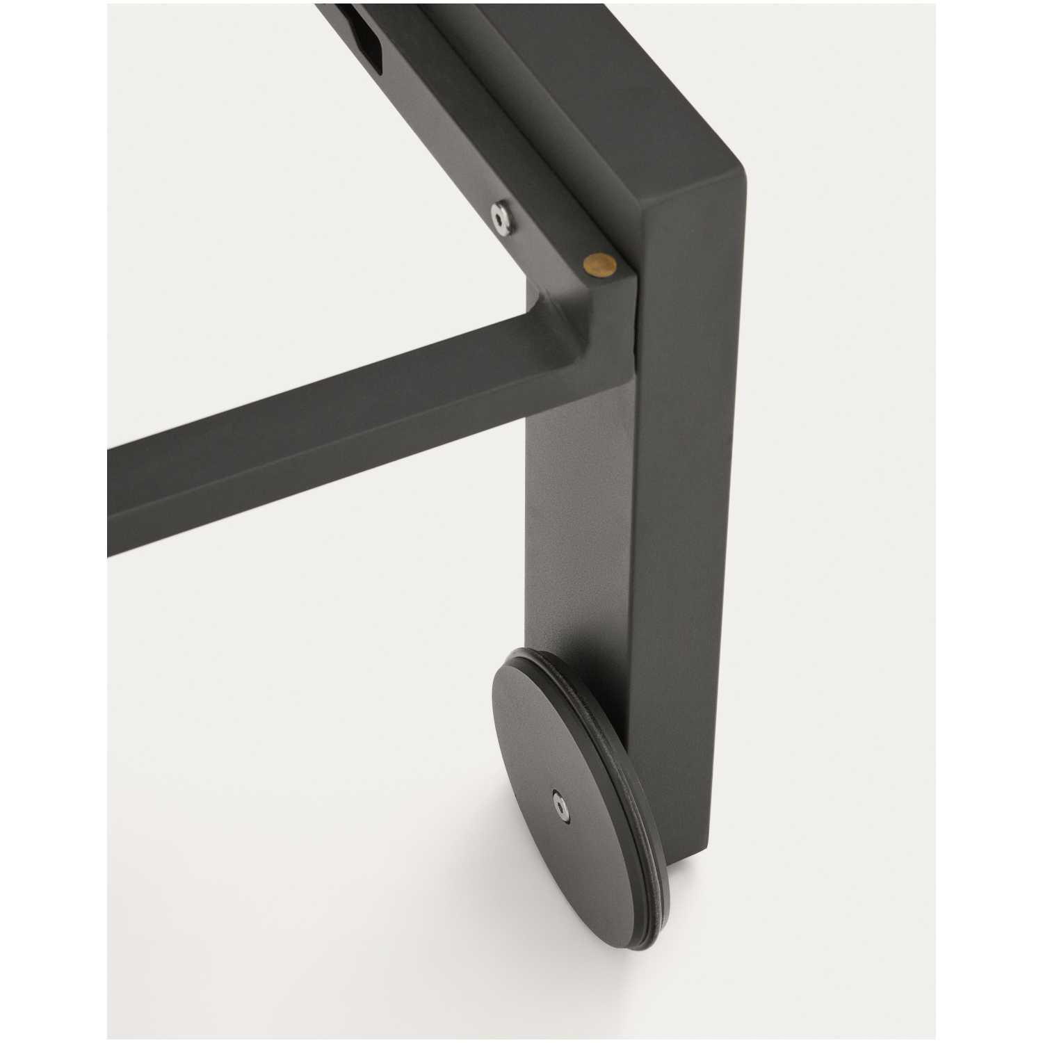 Sonnenliege Canutells verstellbar Aluminium dunkelgrau (mit Rollen)