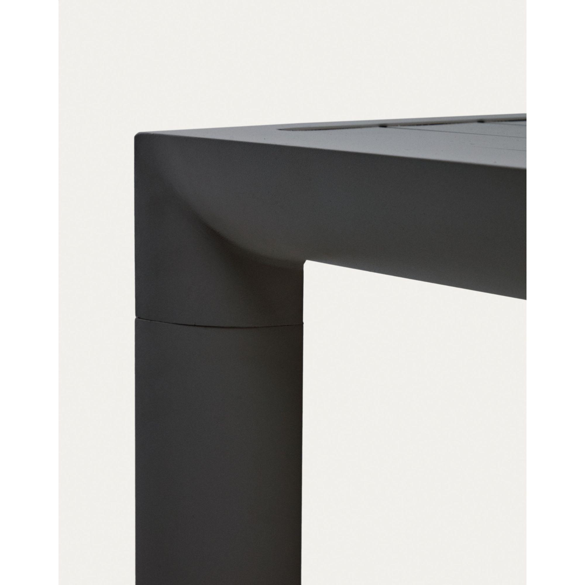 Gartentisch quadratisch Culip Aluminium grau 77x77