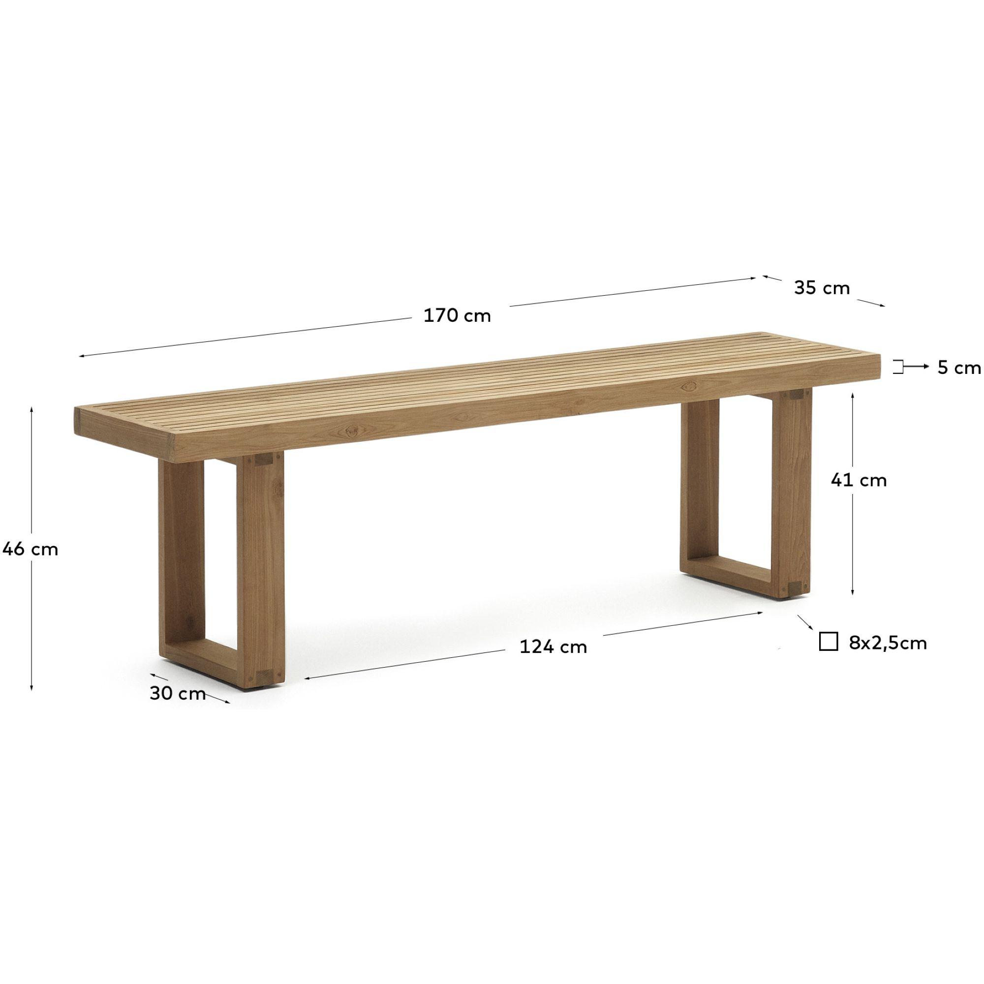 Gartenbank Candell recyceltes Teakholz massiv - Breite: 170 cm