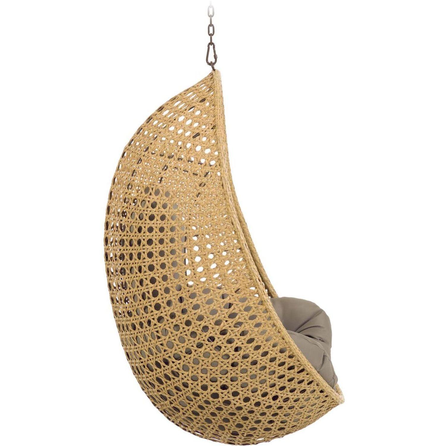 Garten Hängesessel Ciara Poly Rattan natürliches Finish