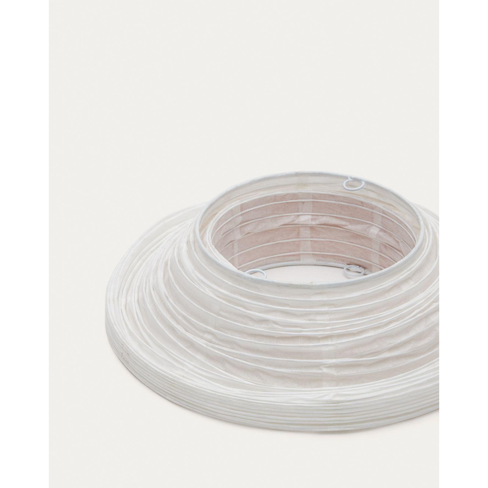 Hila Lampenschirm aus weissem Papier und Furnierholz Ø 30 cm