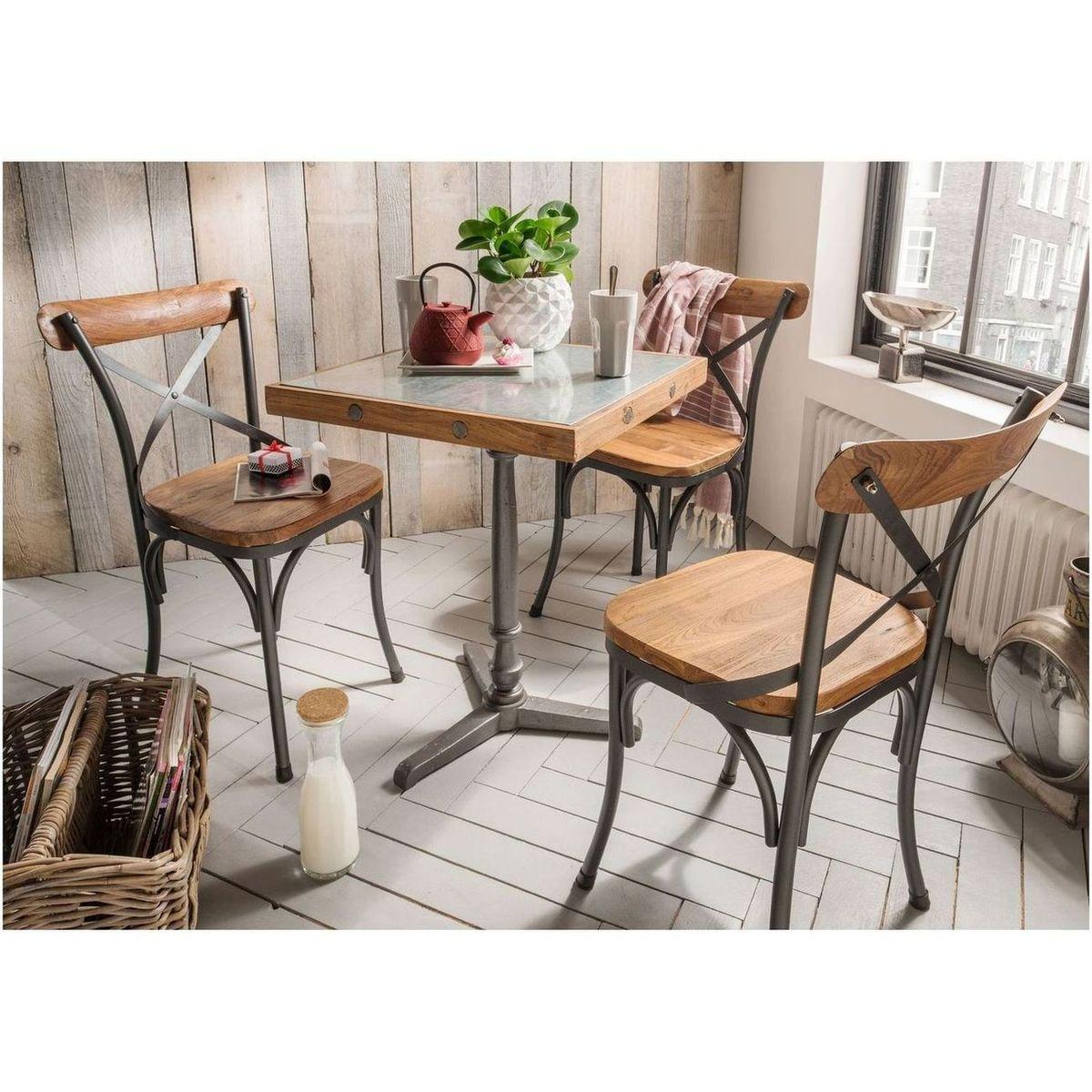 Bistrostuhl Kolonial Teak Industrial
