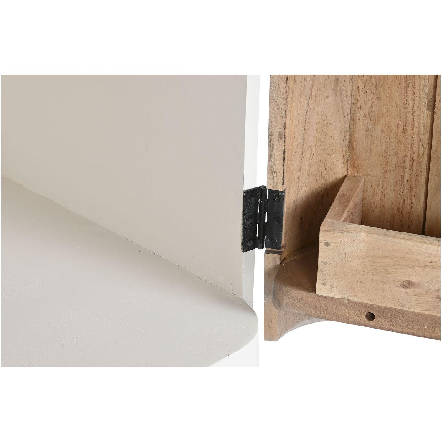 Barschrank Kommode Boho Akazienholz natur weiss 85x100