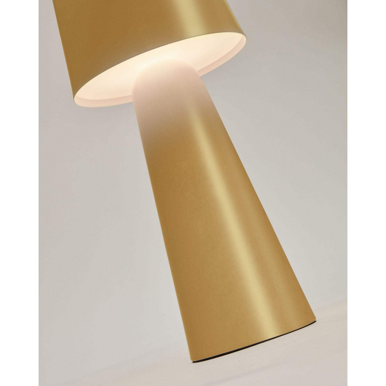 Arenys Tischlampe gross aus Metall mit goldener Lackierung LED