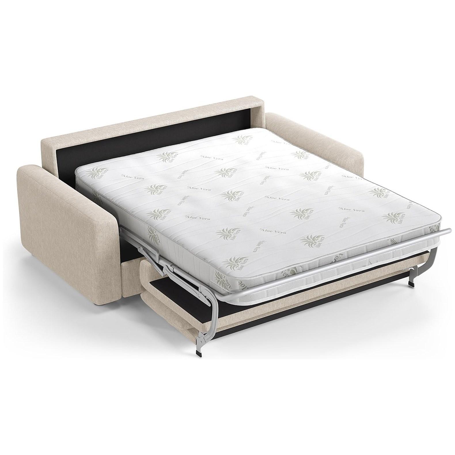 Bettsofa David - Grösse: 194x97x90 - Bezug: Structured Fabric (Baltimore), Light Beige