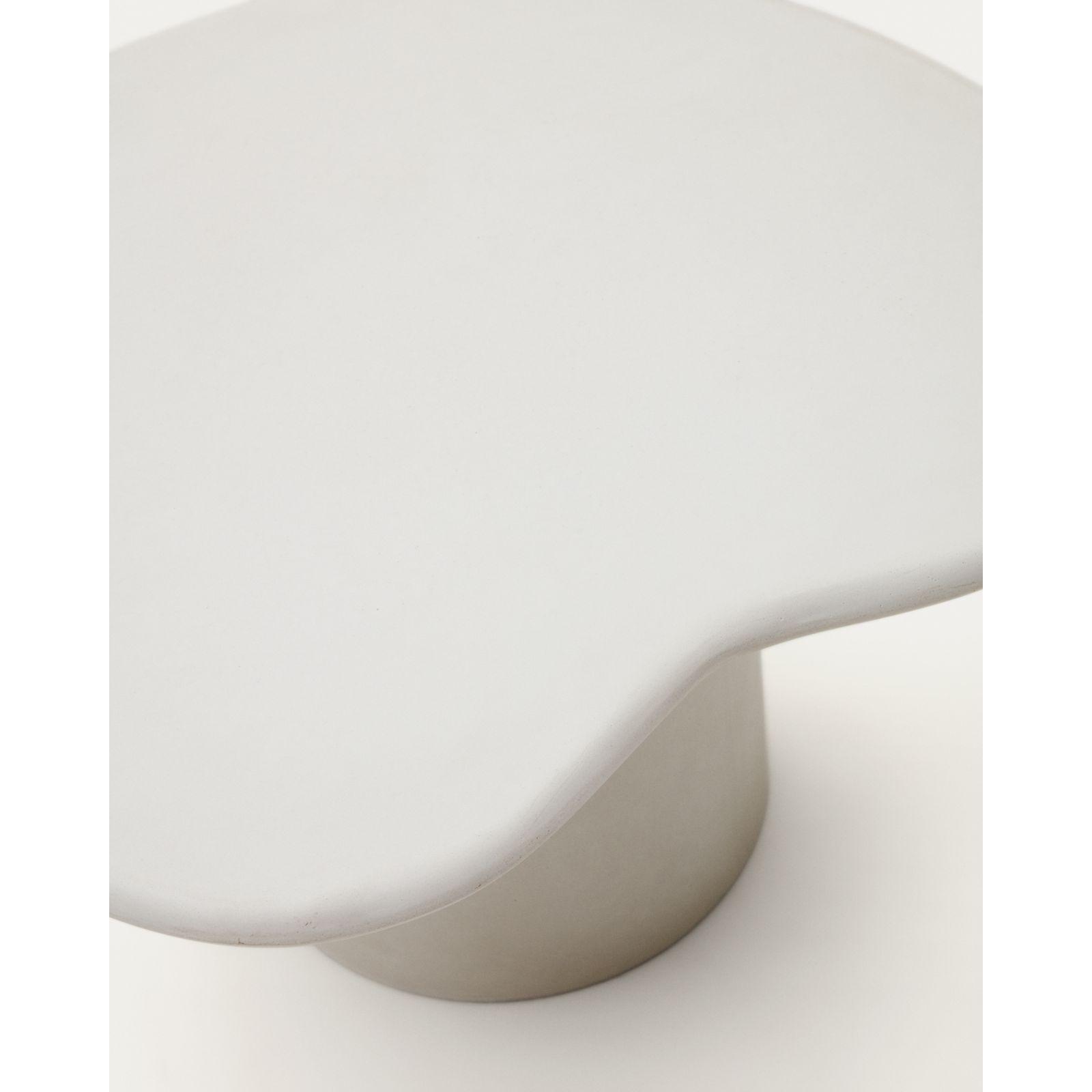 Couchtisch Macarella Zement weiss 83x77