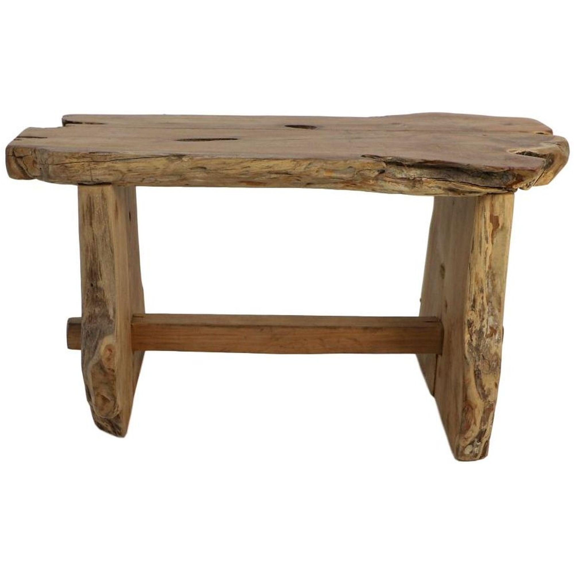 Holzbank Holzhocker Nature Wurzel 80cm Teak Unikat