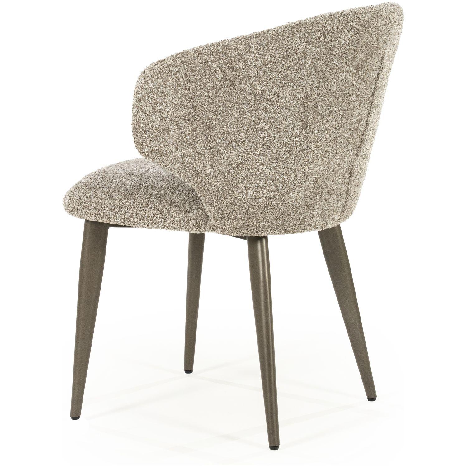 Armlehnstuhl Plaza Bouclé Stoff taupe