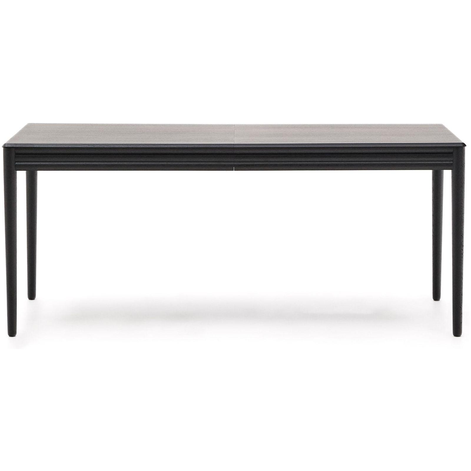 Esstisch ausziehbar Lenon Eichenholz schwarz - Grösse: 160-240x90