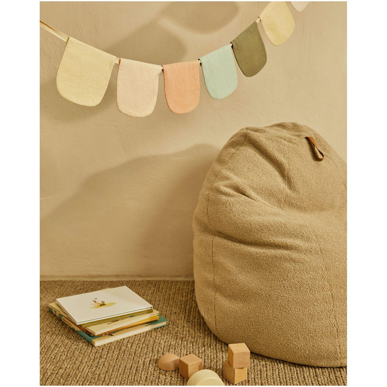 Sitzsack Vicka Bouclé Stoff beige 70x70