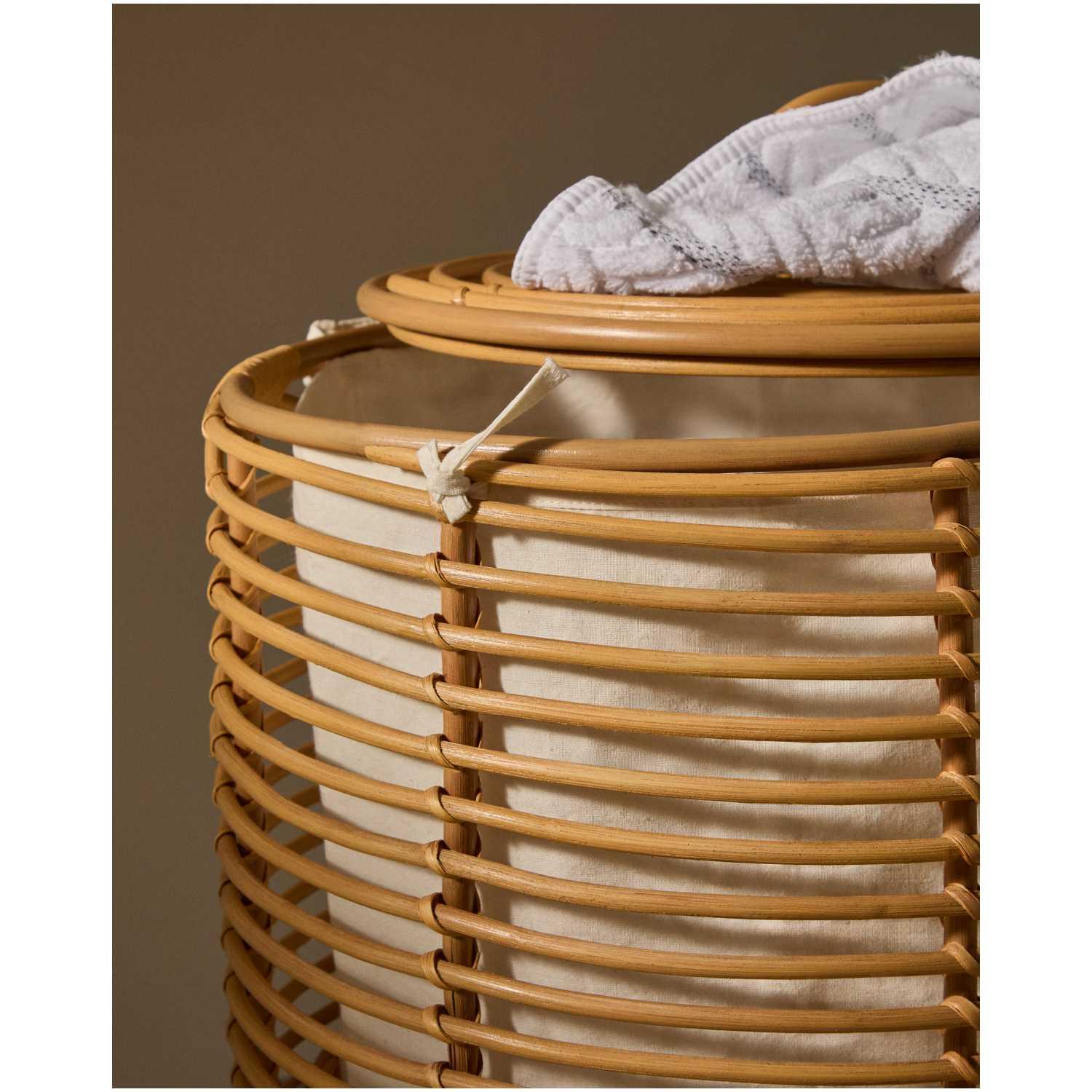 Wäschekorb Liora aus Rattan 70 cm