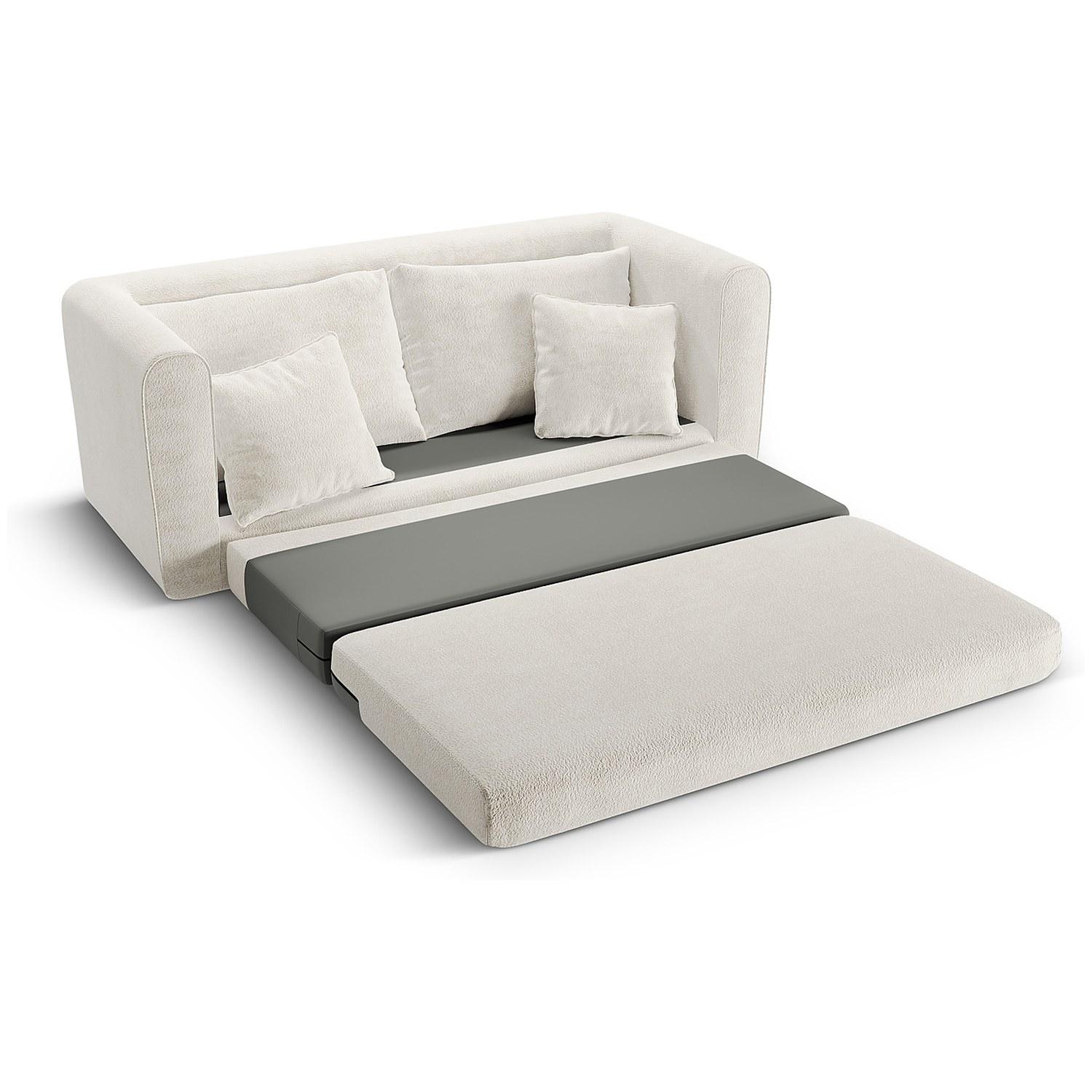 Bettsofa Lido - Grösse: 158x69x80 - Bezug: Boucle (CORAL), Light Beige