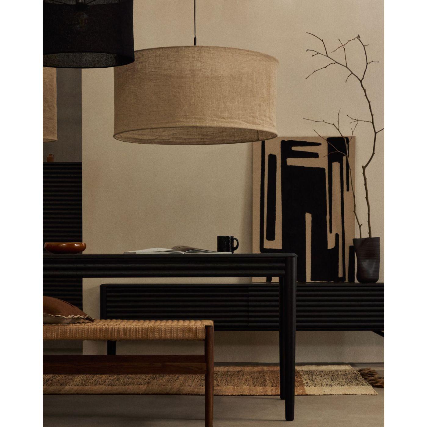 Lampenschirm für Deckenlampe Mariela Leine beige 80x80
