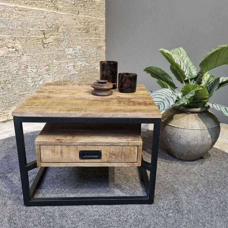 Couchtisch Iron Air Mangoholz 60x60