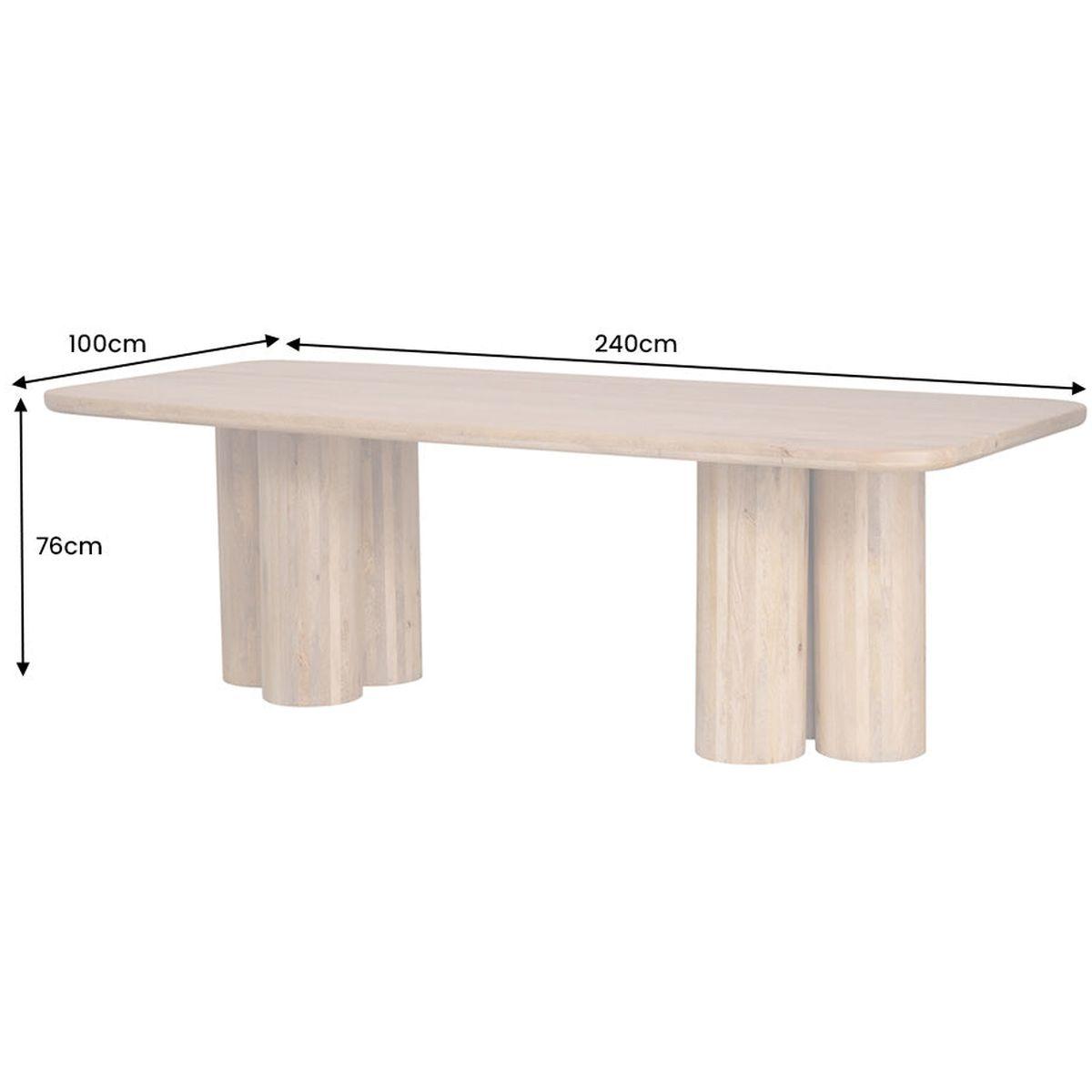Esstisch Bigfoot Mangoholz massiv 240x100