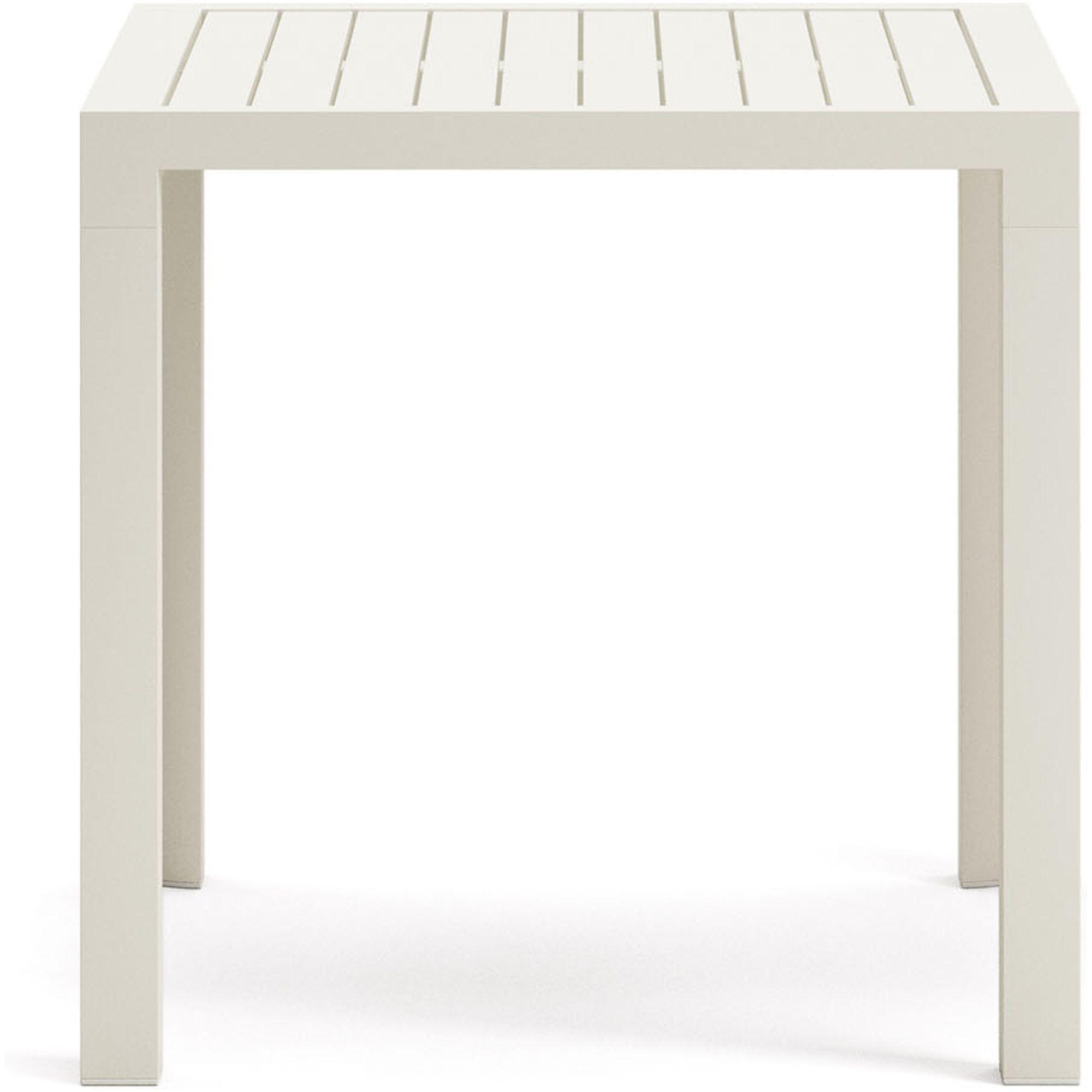 Gartentisch quadratisch Culip Aluminium weiss 77x77