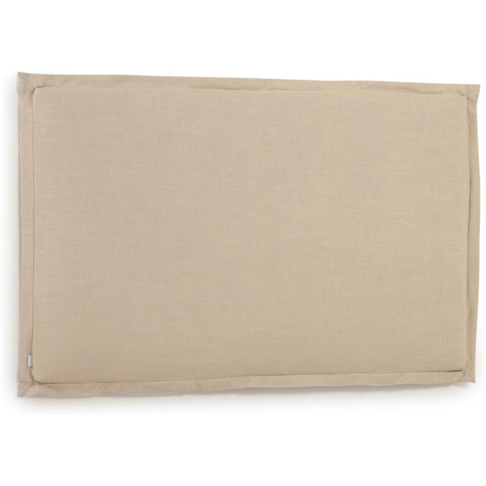 Bettkopfteil Tanit mit abnehmbarem Bezug aus Leinen beige - Ausführung: für Bett 180cm