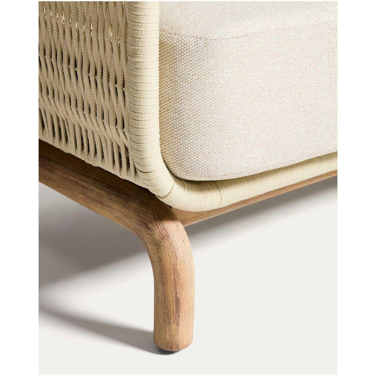 Gartensofa 2-Sitzer Alipa Akazienholz massiv Seil ecru 165