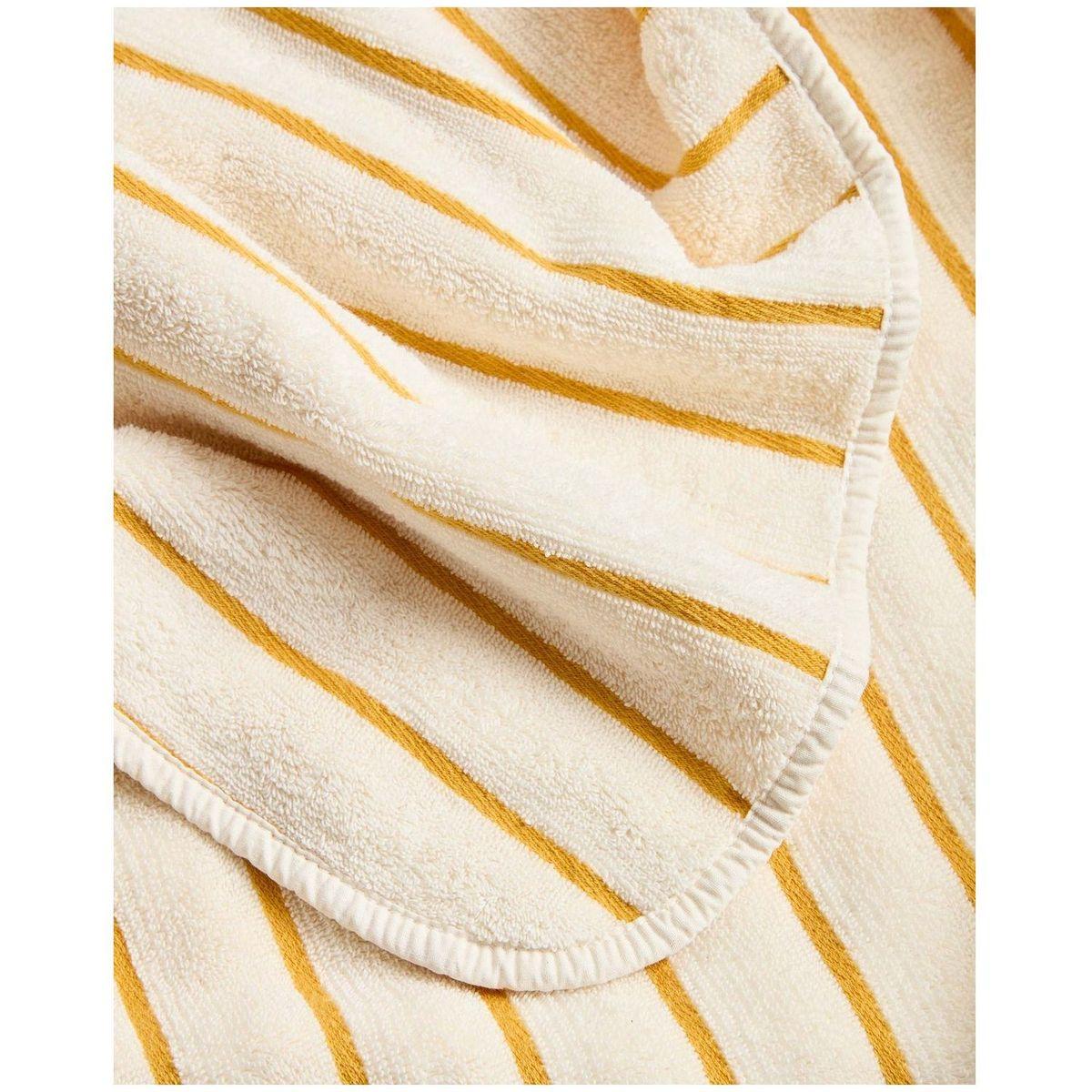 Handtuch Dorane aus 100 % Baumwolle mit gelben Streifen 100 x 150 cm