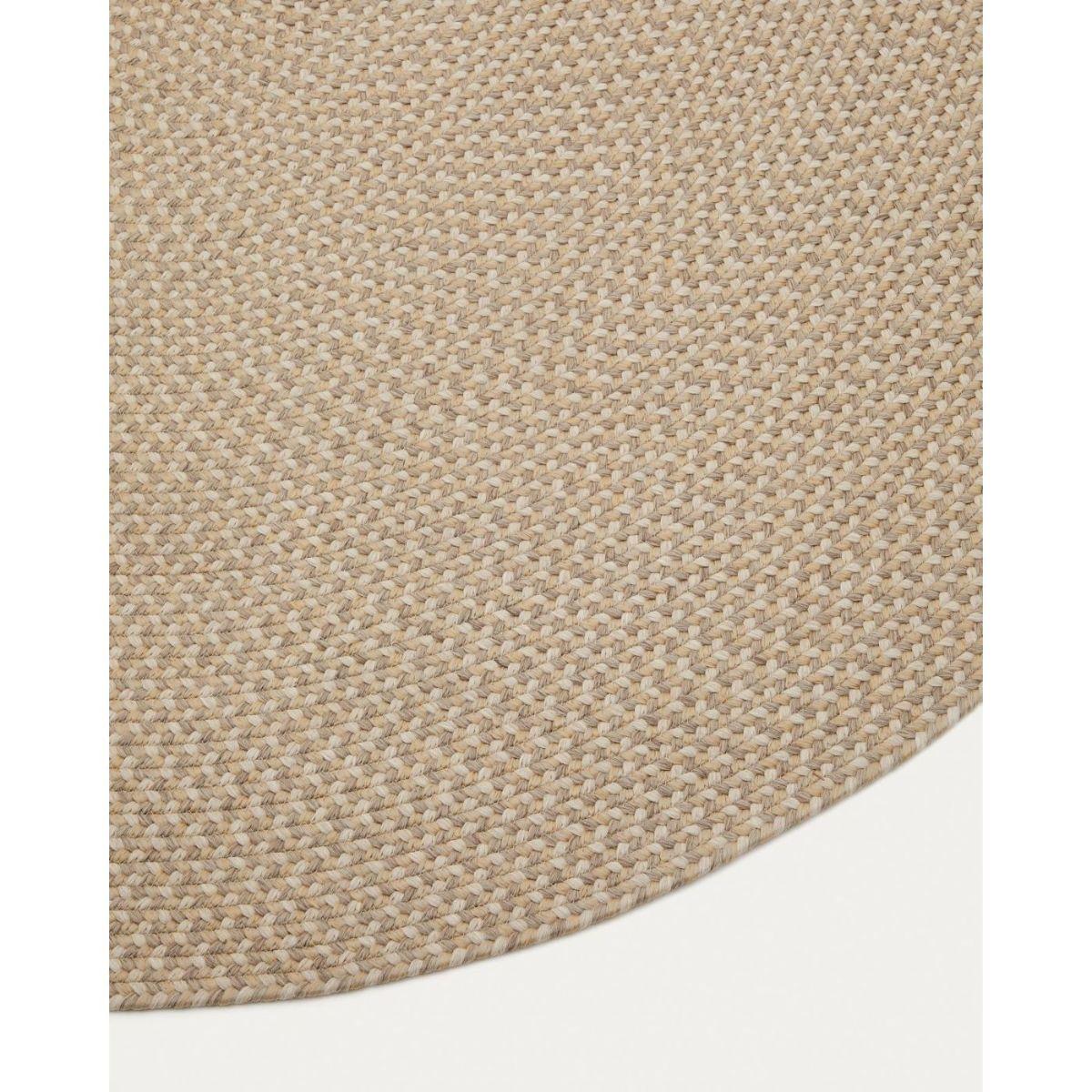 Rodhe Teppich oval 100 % PET beige 160 x 230 cm