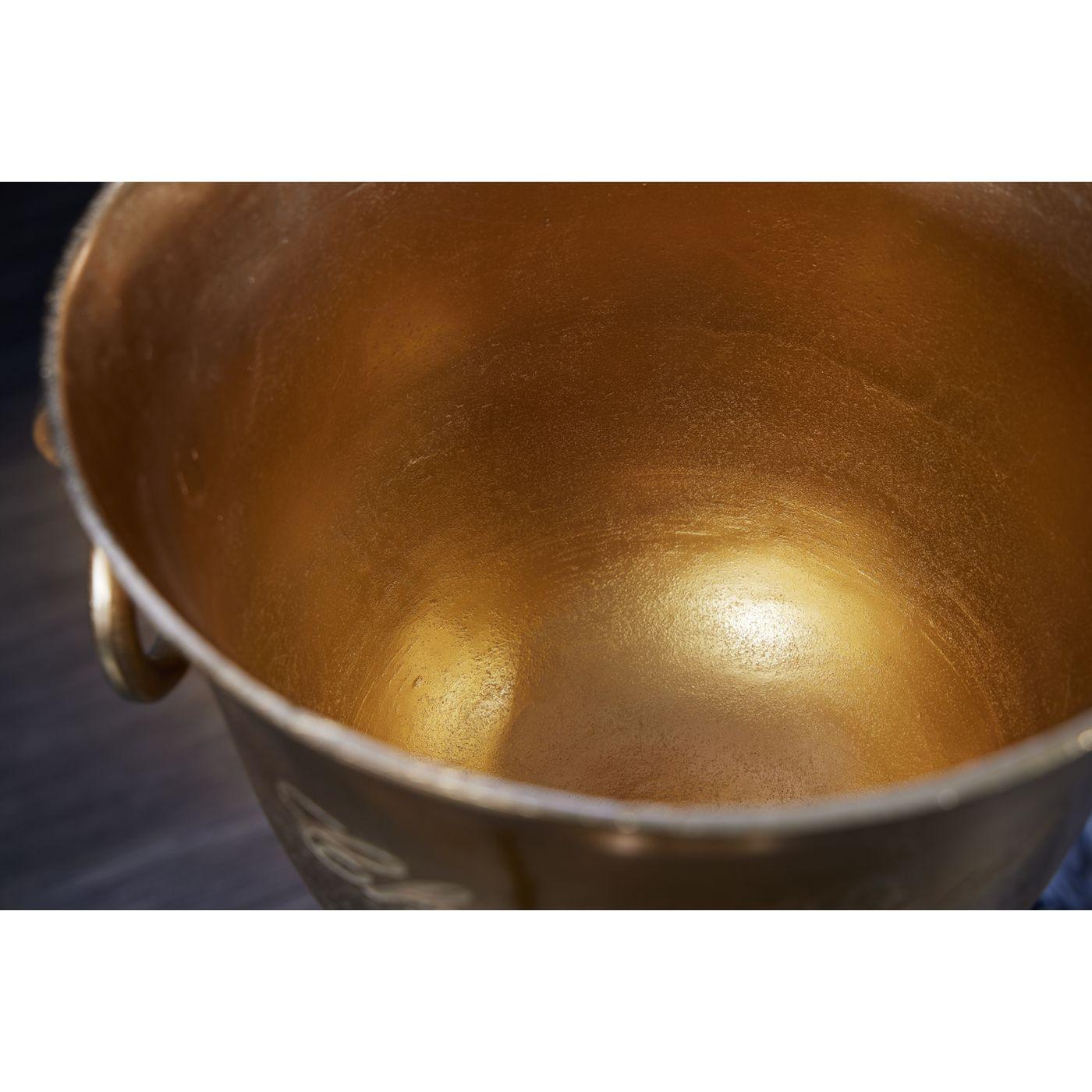 Sektkühler Weinkühler Grand Casino Champagne Aluminium antik gold (auf Ständer)