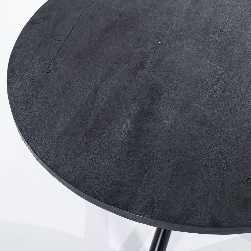 Esstisch Massivholz rund Antoine Mango schwarz - Grösse: 130x130