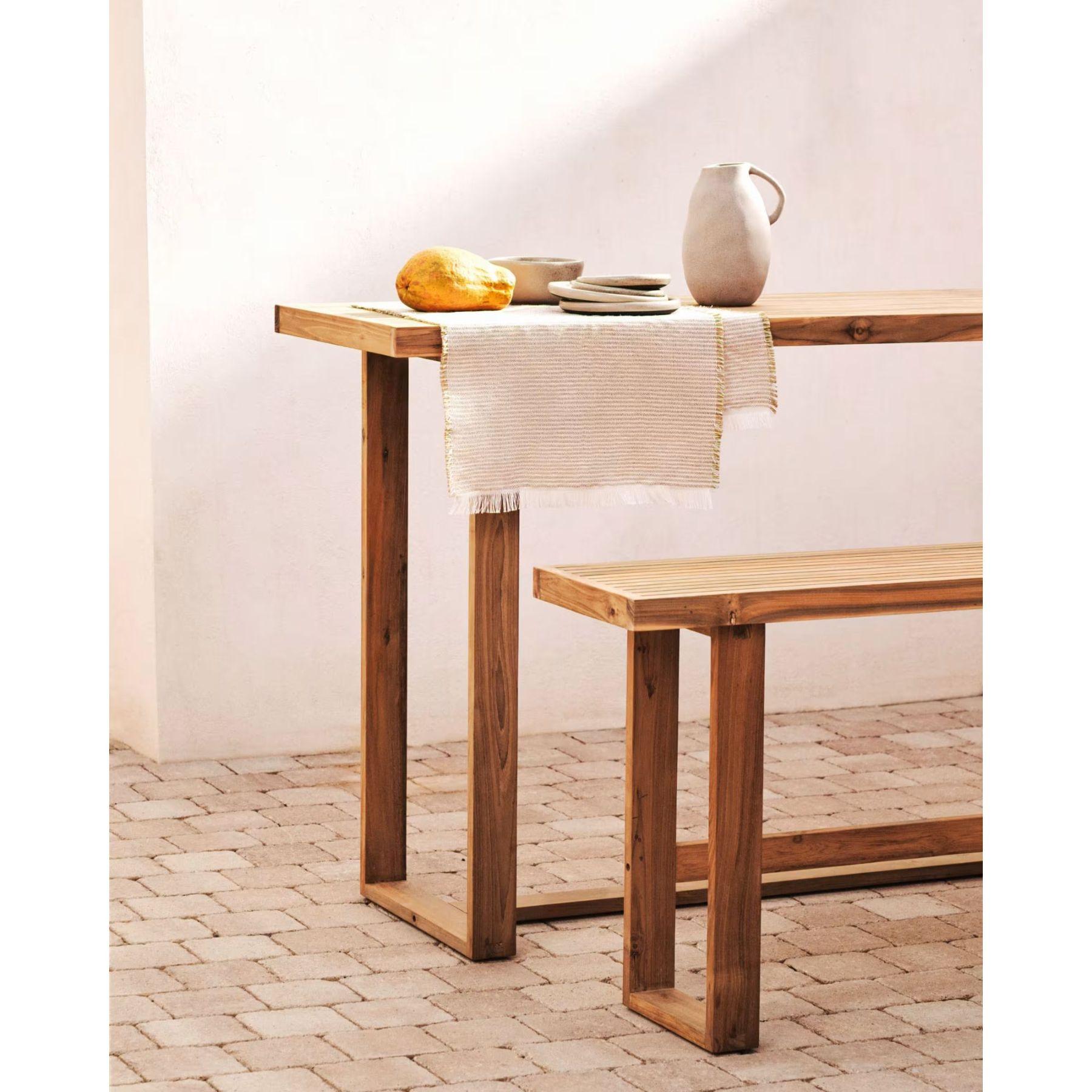 Garten Stehtisch Candell recyceltes Teakholz massiv 140x70