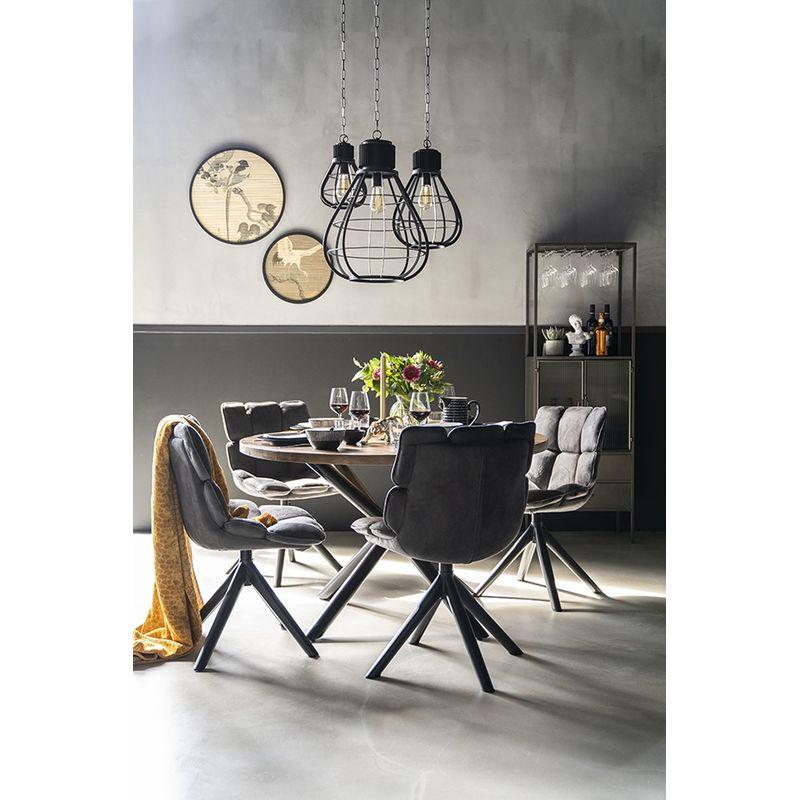 Esstisch Massivholz rund Antoine Mango natur - Grösse: 130x130