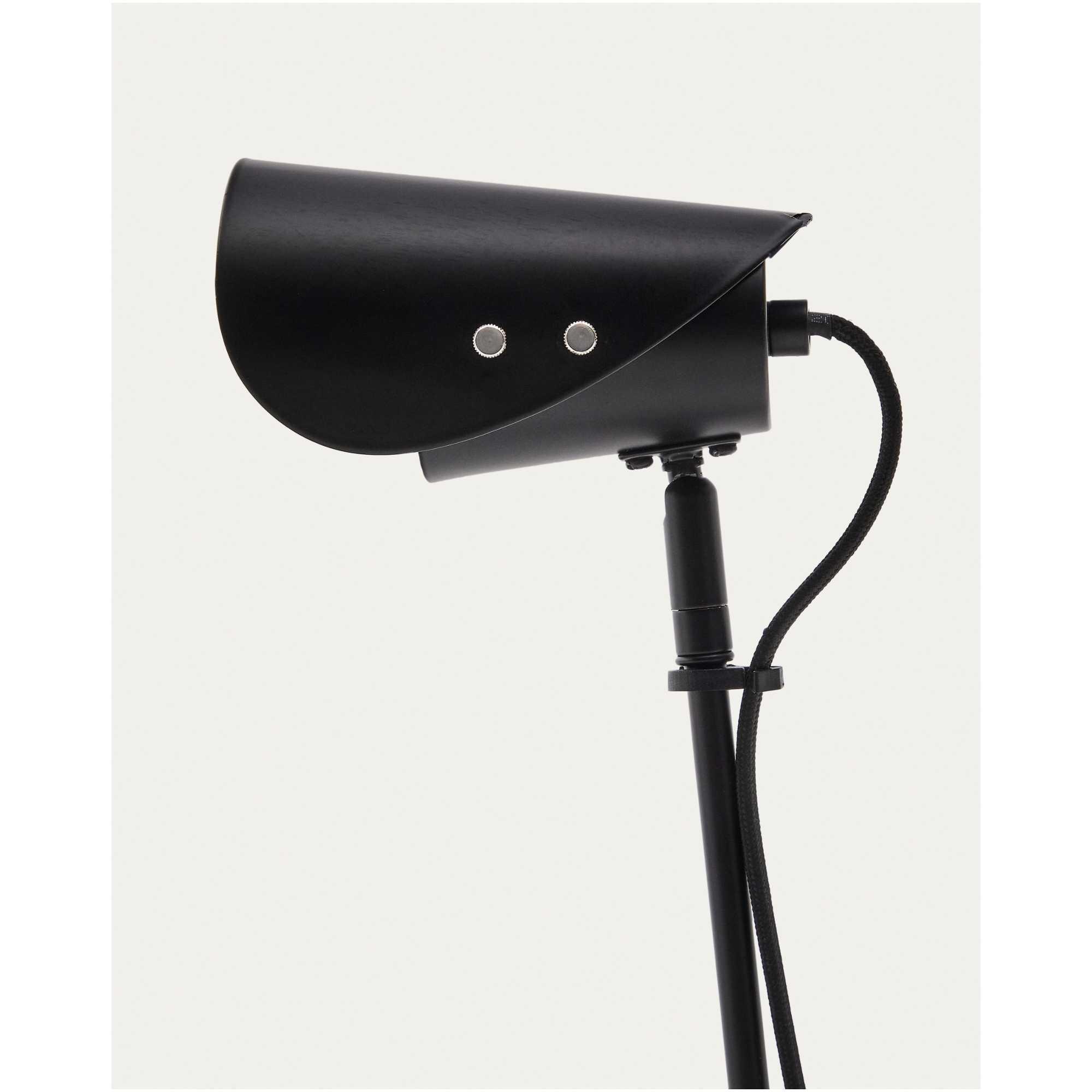 Schreibtischlampe mit Klemme Jula aus schwarzem Metall