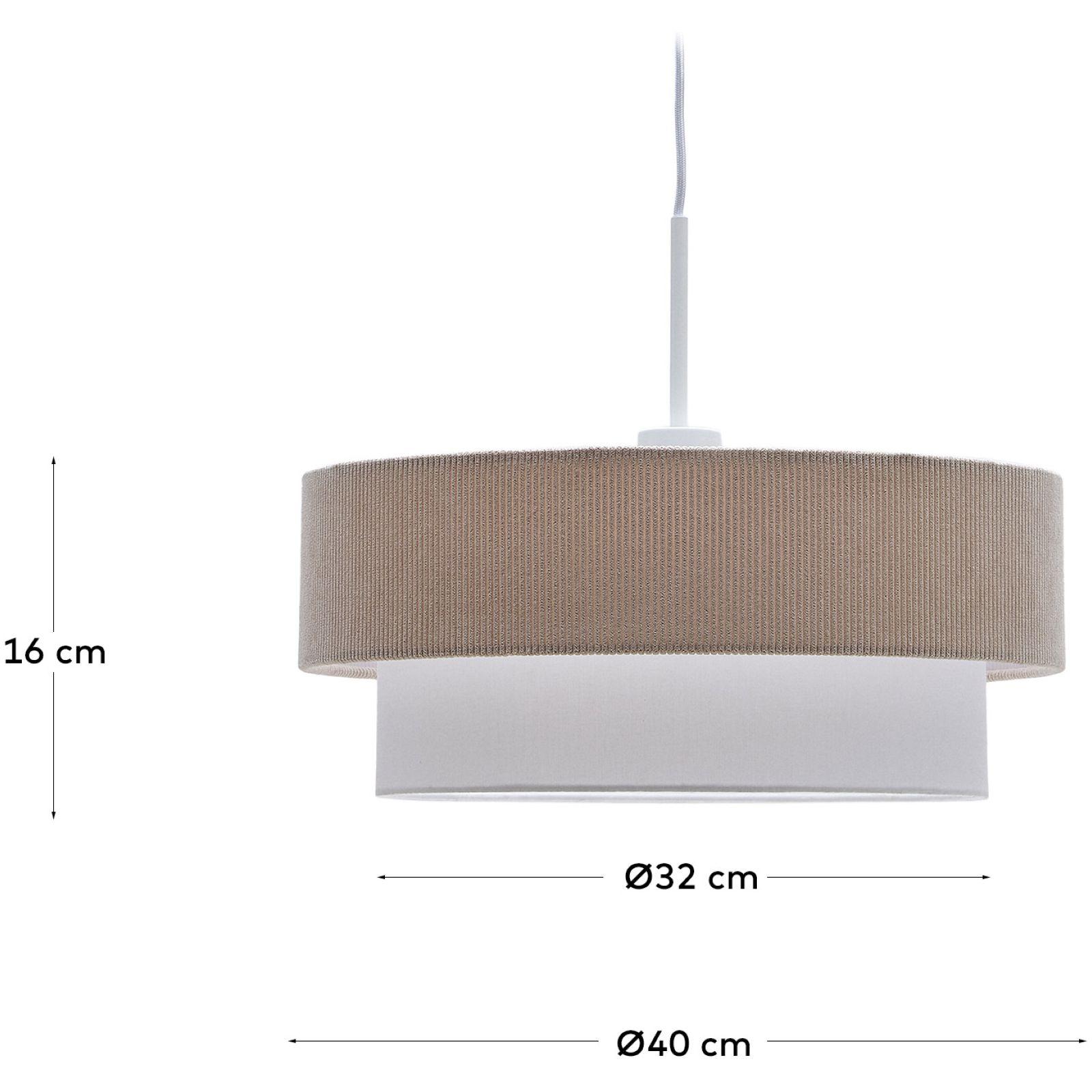 Deckenleuchte Bianella Baumwolle Cord beige 40x40