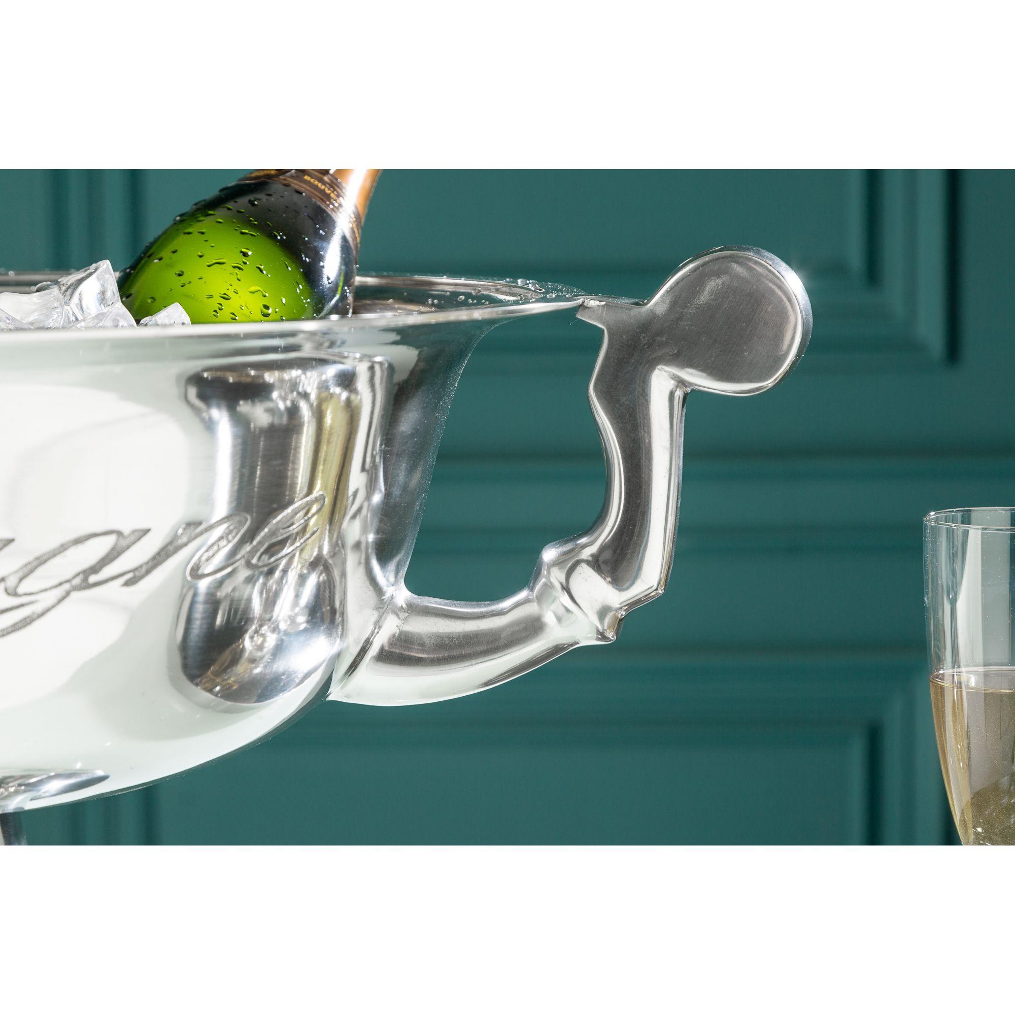 Champagner-Kühler Weinkühler Champagne 40cm Aluminium silber