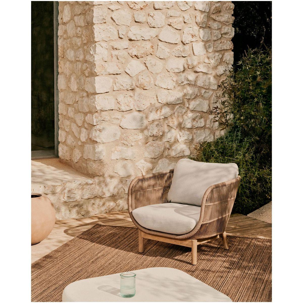 Gartensessel Catalina Cord Rope beige Akazienholz FSC