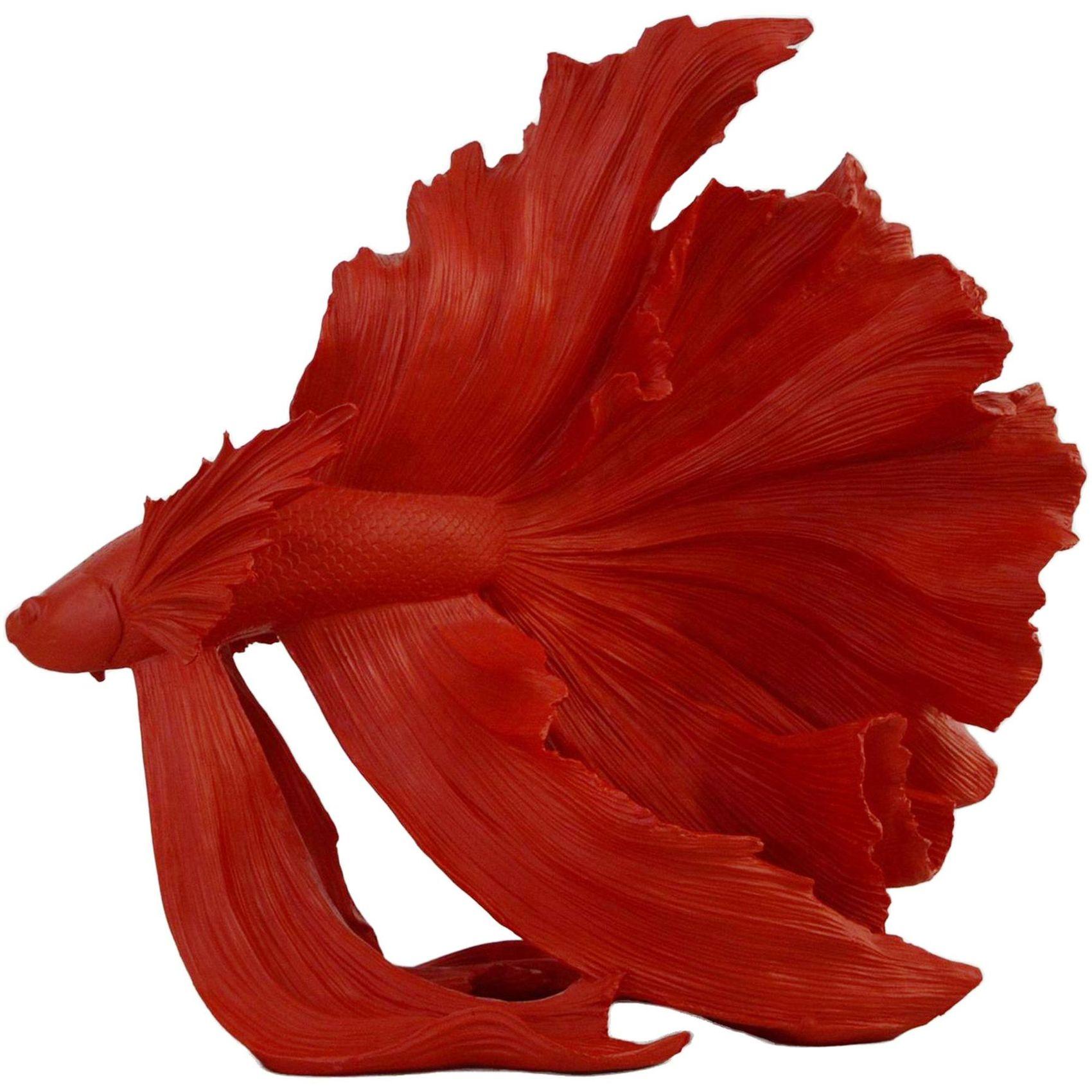 Deko Fisch Crowntail rot 63