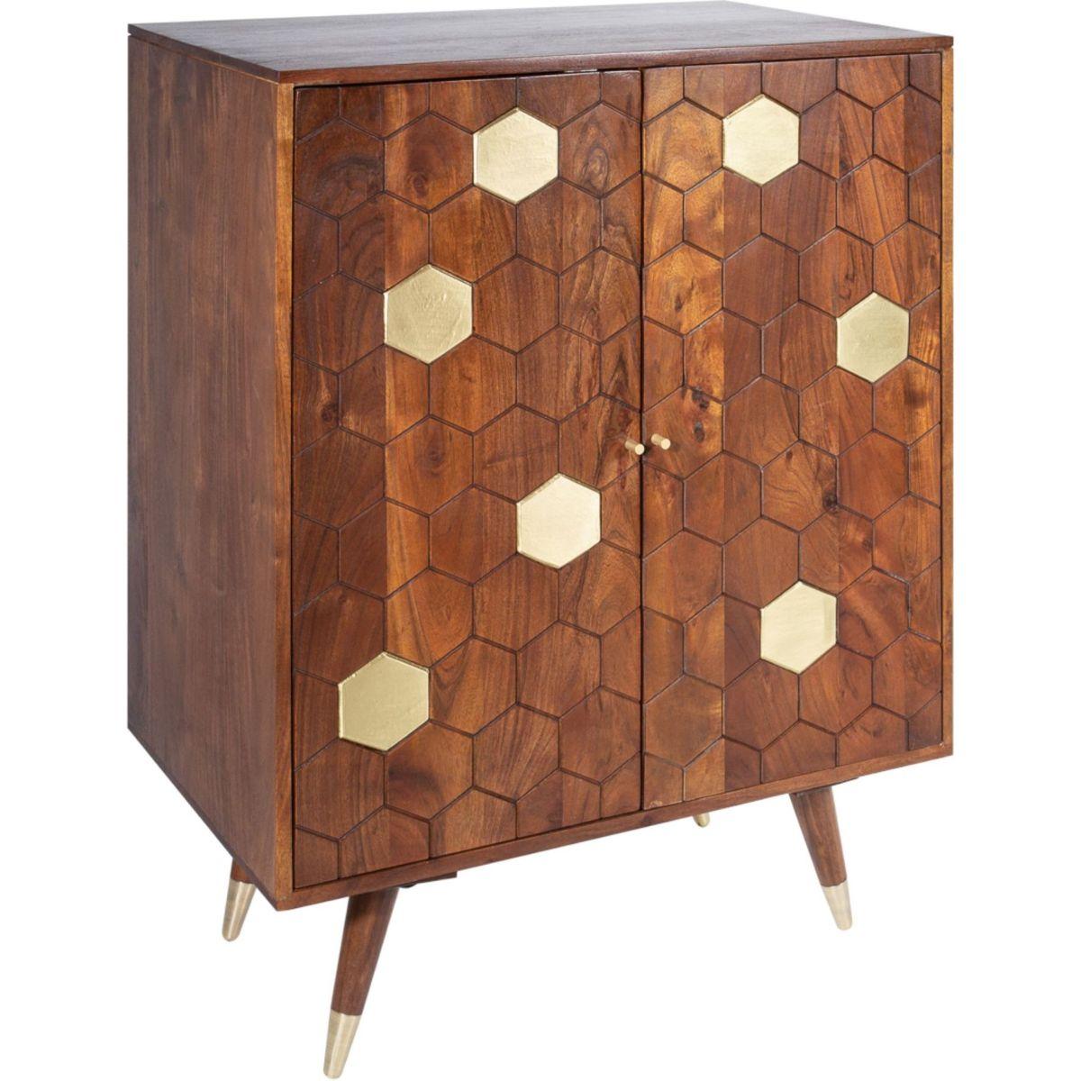 Barschrank Beehive I 75cm Akazienholz