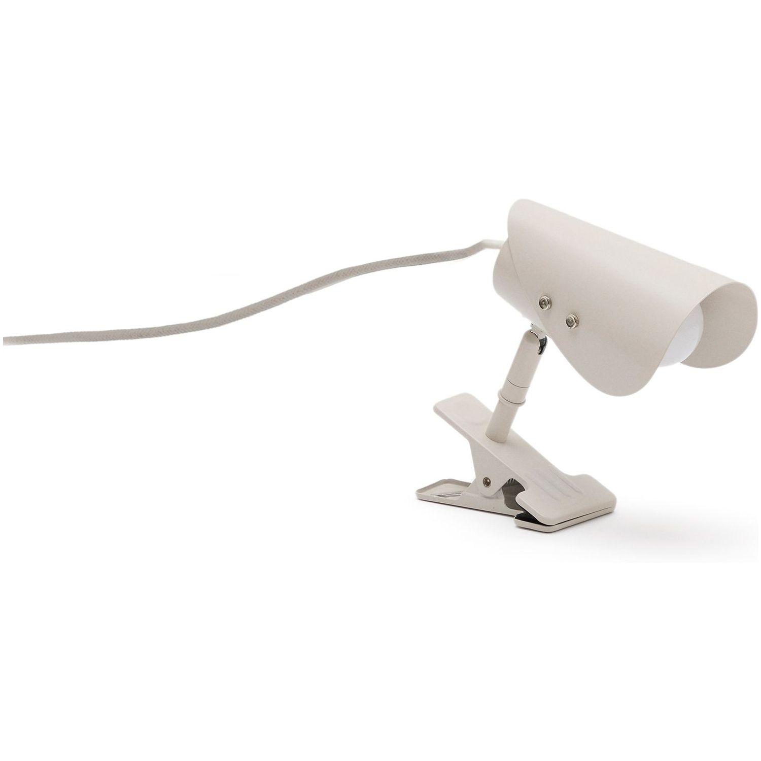 Kleine Klemmlampe Jula aus grauem Metall