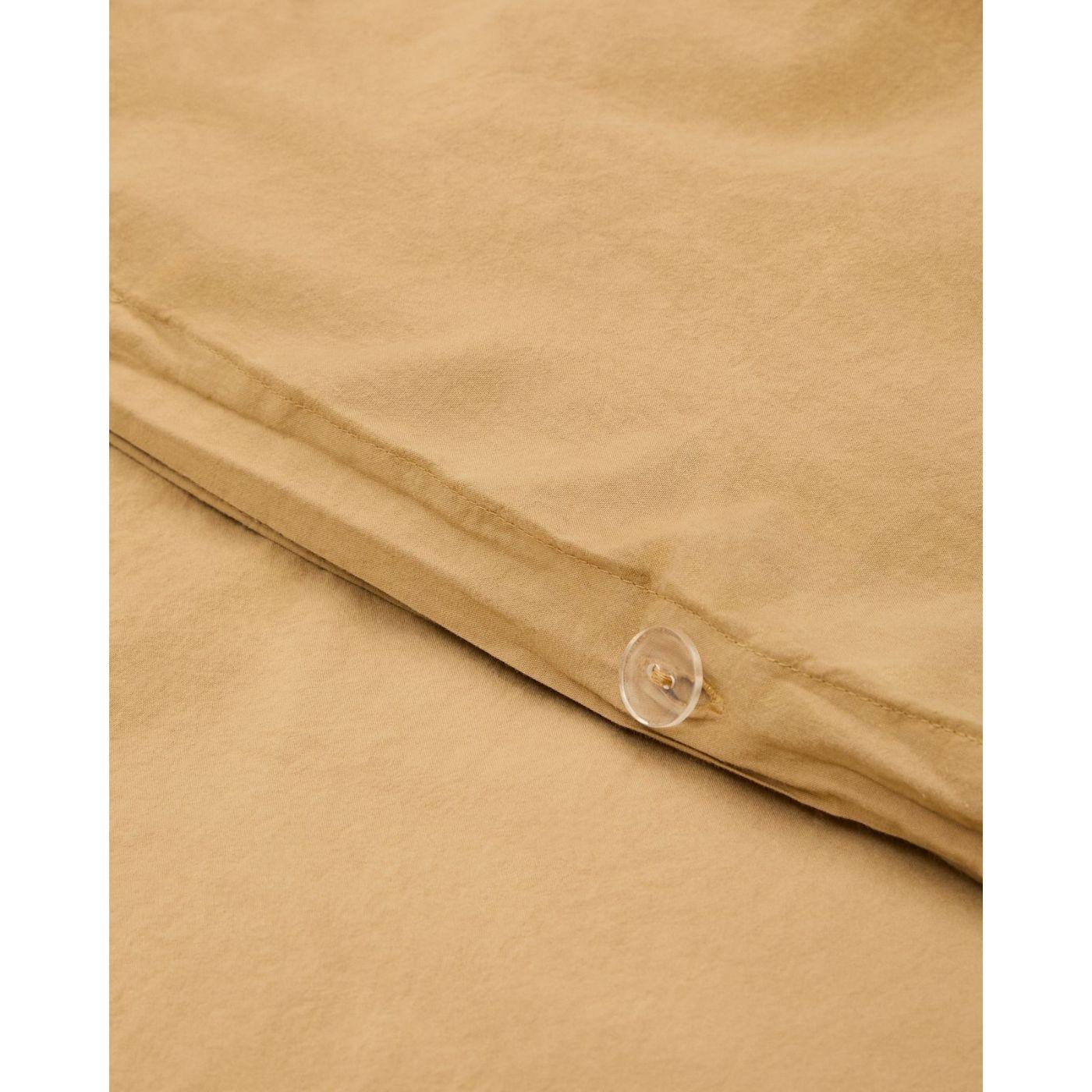Set Sifinia Bettdecken- und Kopfkissenbezug aus 100% Baumwollperkal mit Fransen senffarben Bett 90 cm