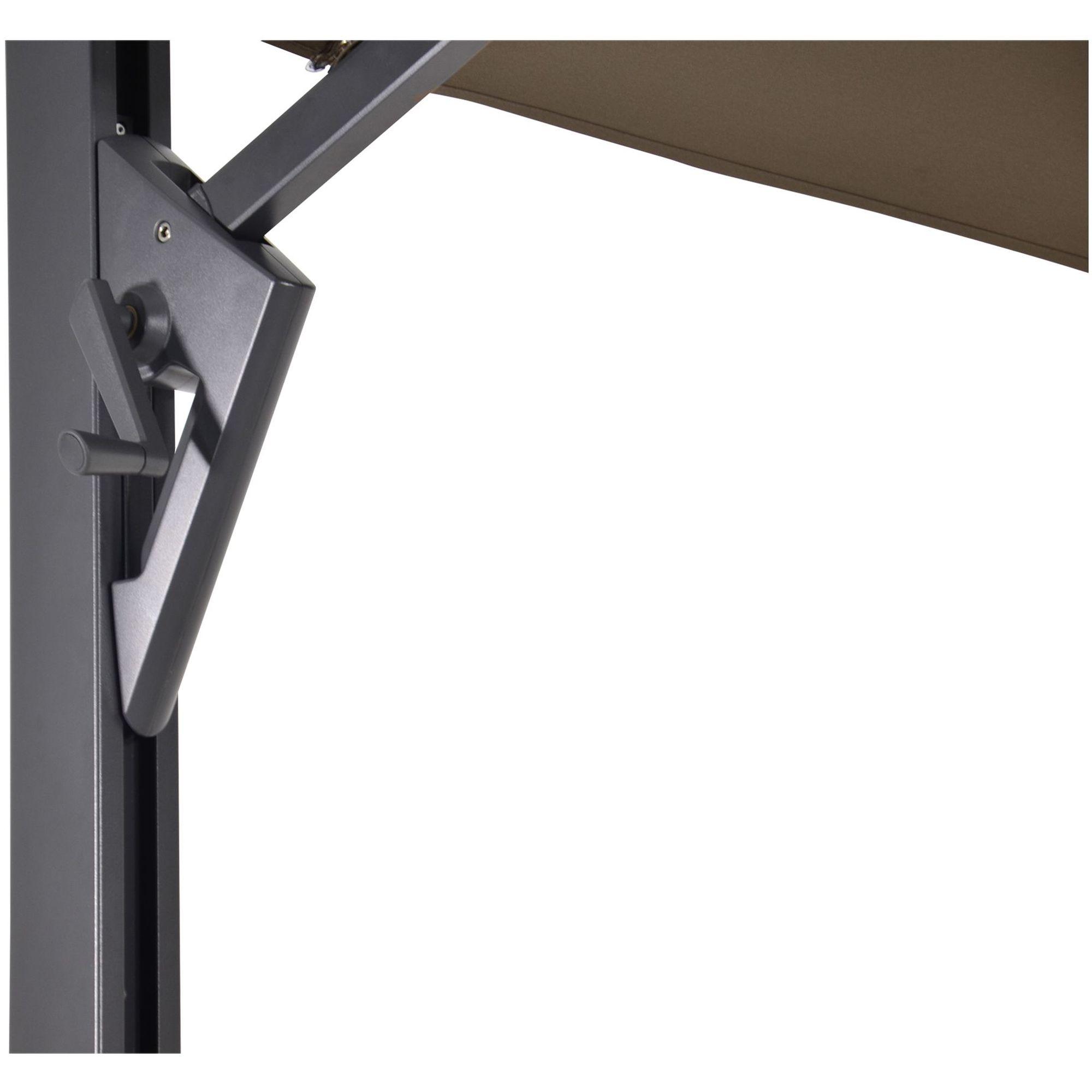Freiarmschirm Ampelschirm rechteckig Taurus taupe 3x4