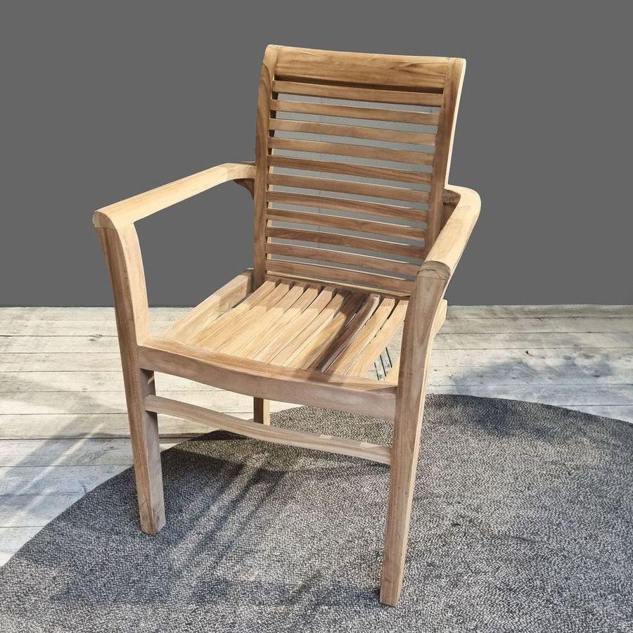 Garten Armlehnstuhl aus Teakholz Bara