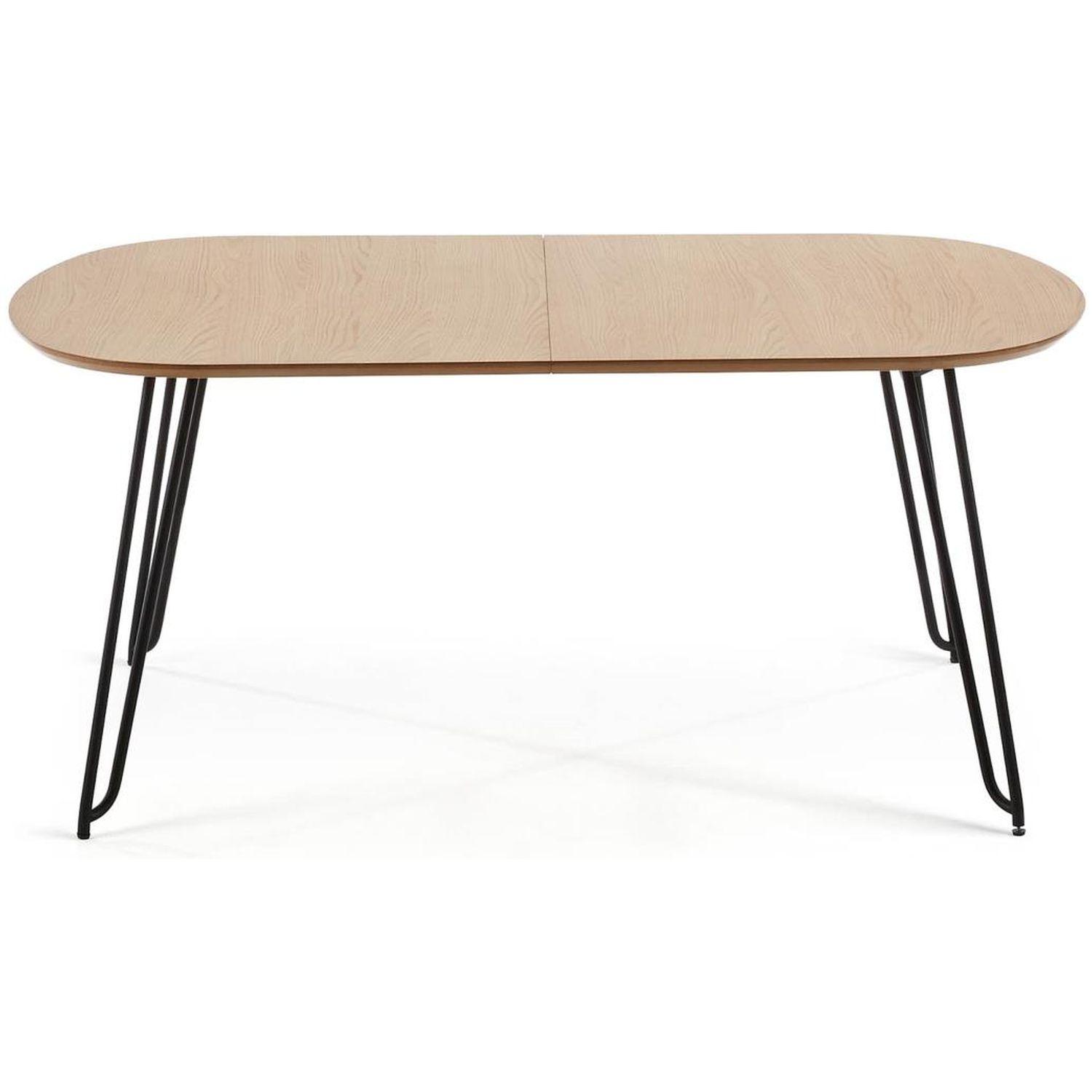 Esstisch ausziehbar Novac 140-220x90 Eichenfurnier Stahlbeine