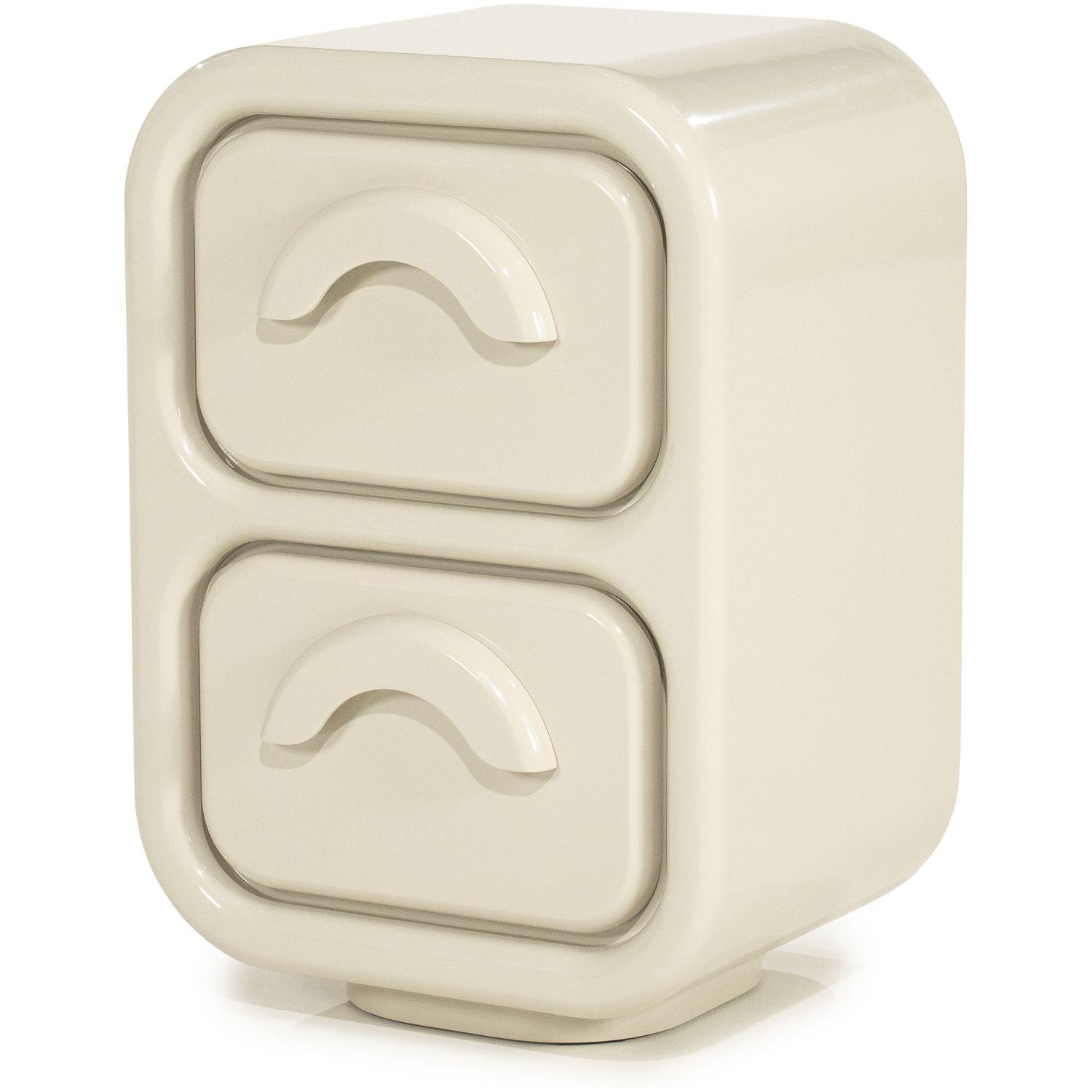 Beistellkommode Retro Glossy MDF hochglanz beige 40x58